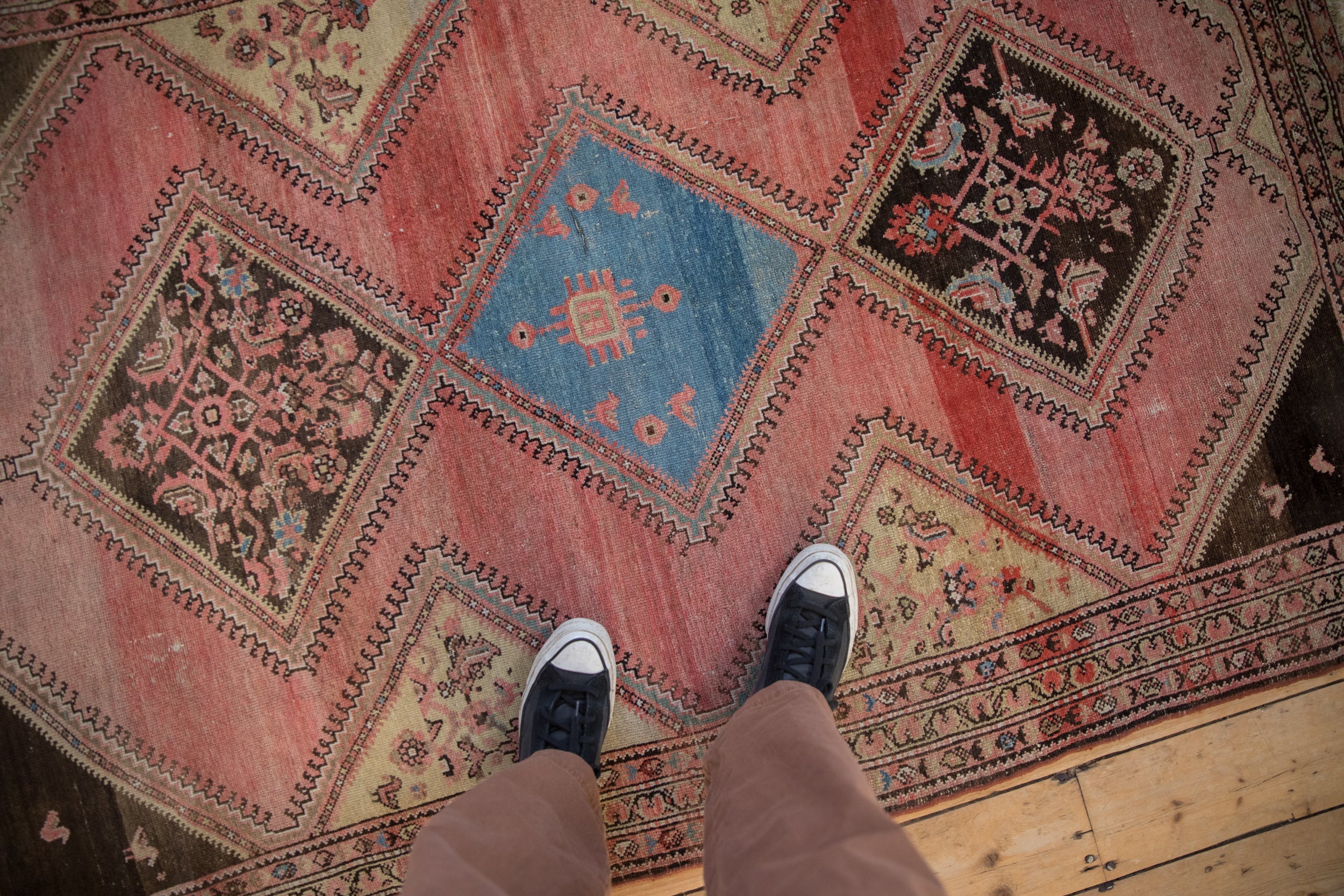 4x6.5 Vintage Fine Distressed Malayer Rug by Old New House® - product image 2 for Resin Society