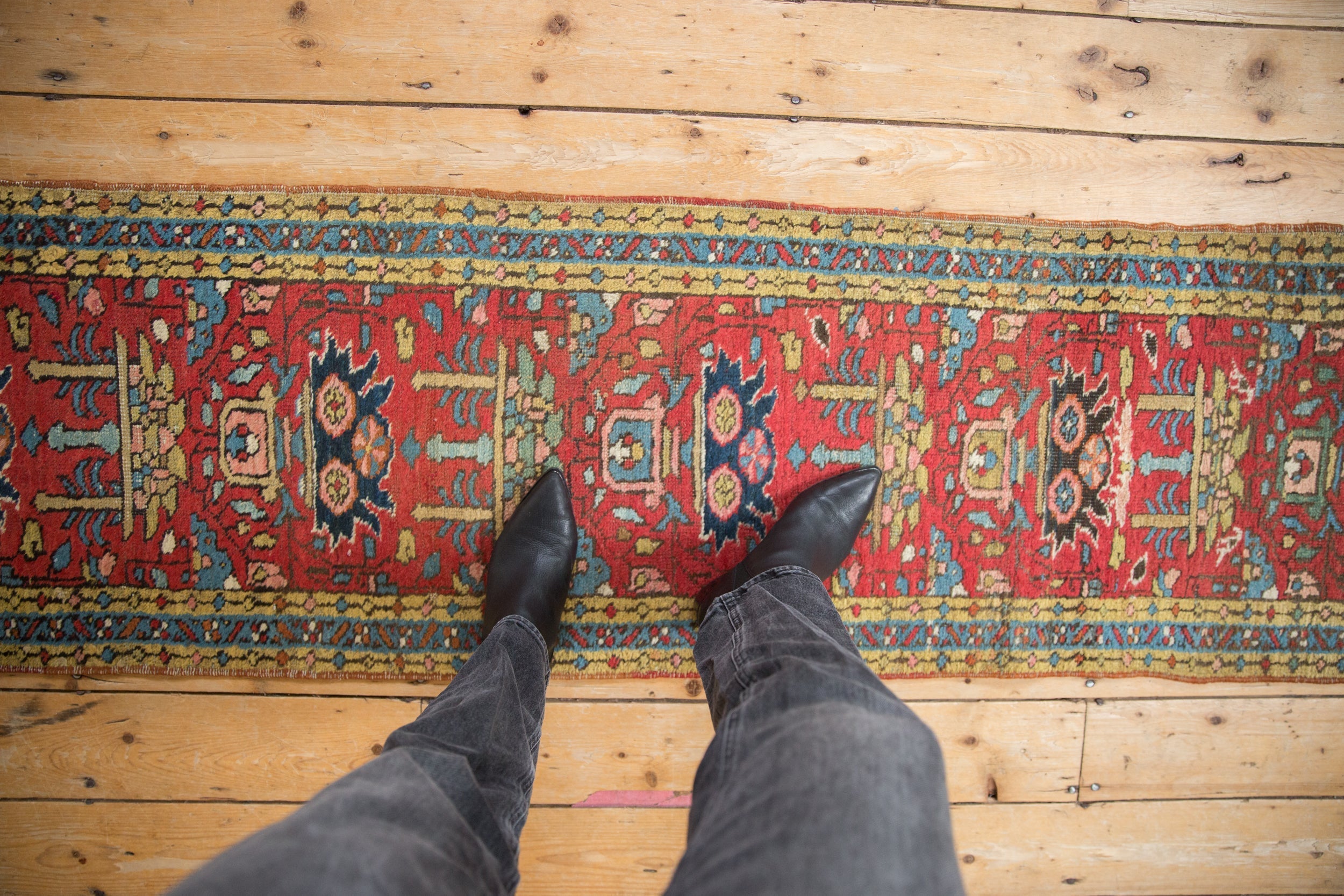 2x9 Vintage Heriz Rug Runner by Old New House® - product image 2 for Resin Society