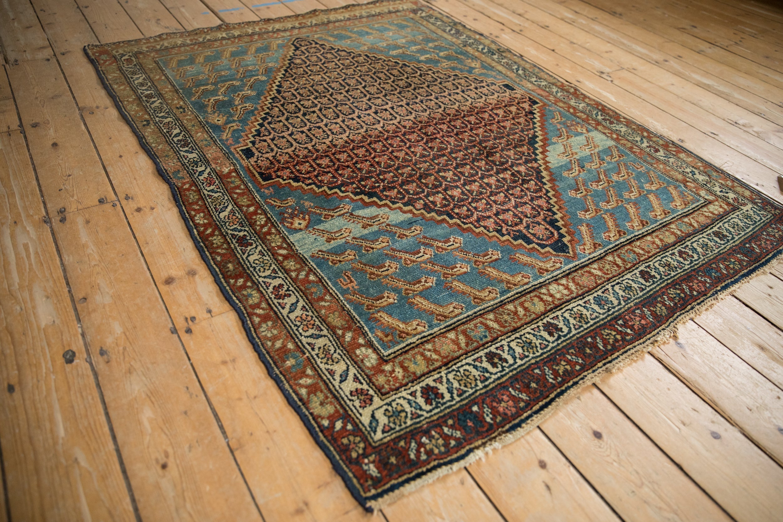 4x5.5 Antique Distressed Hamadan Rug by Old New House® - product image 5 for Resin Society
