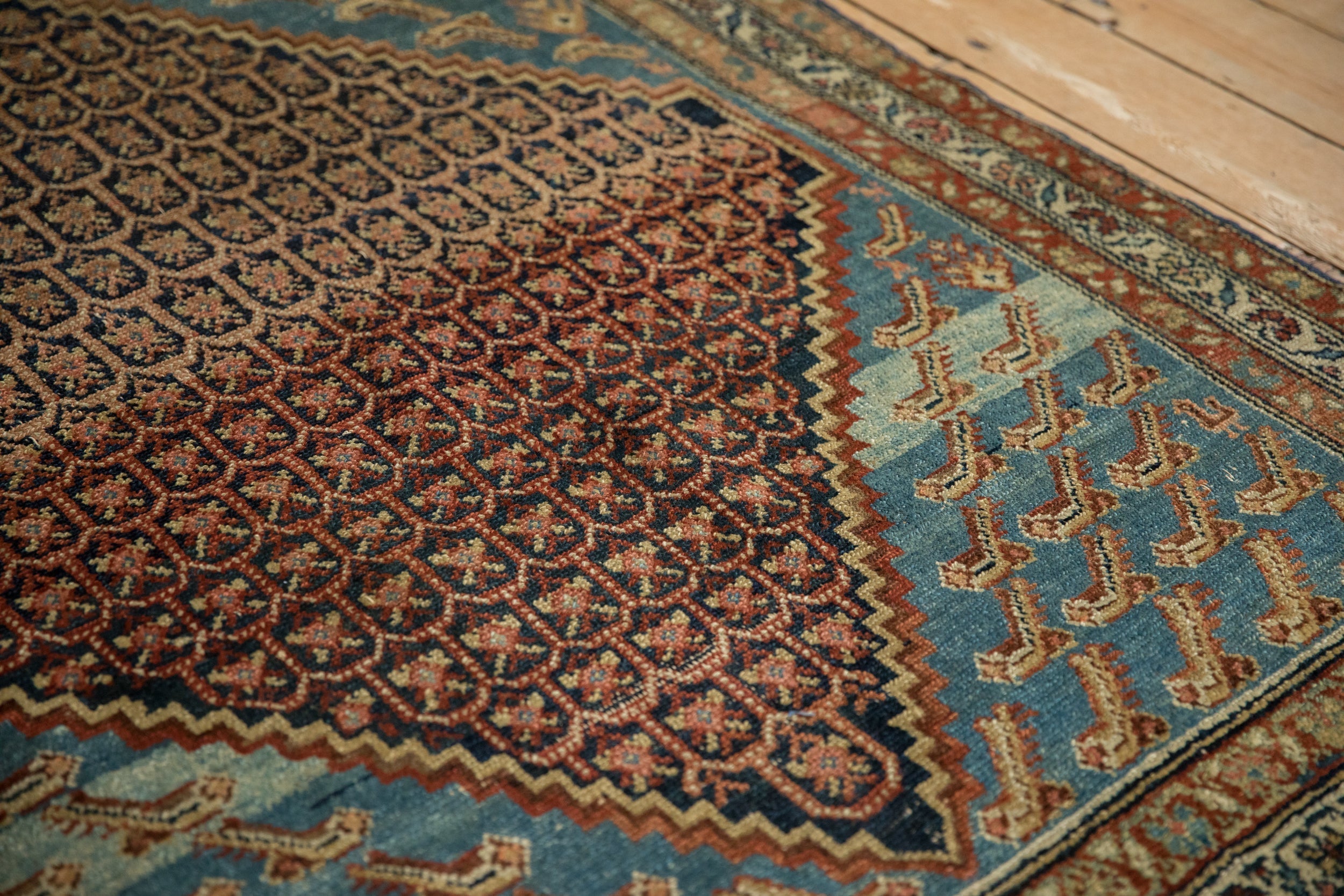 4x5.5 Antique Distressed Hamadan Rug by Old New House® - product image 6 for Resin Society