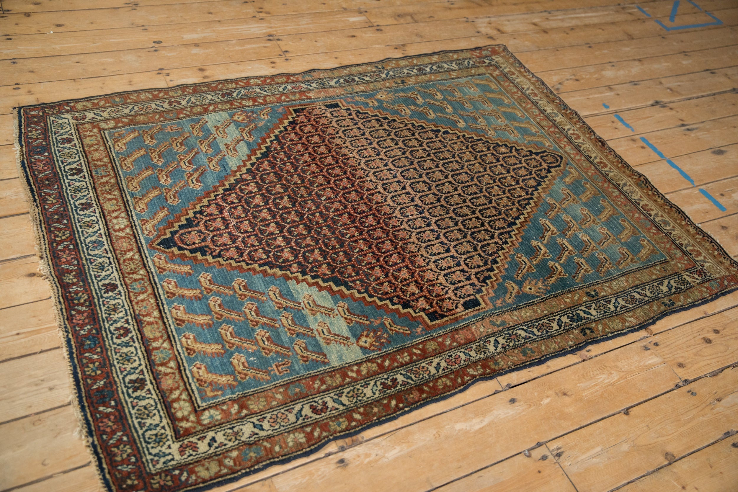 4x5.5 Antique Distressed Hamadan Rug by Old New House® - product image 7 for Resin Society
