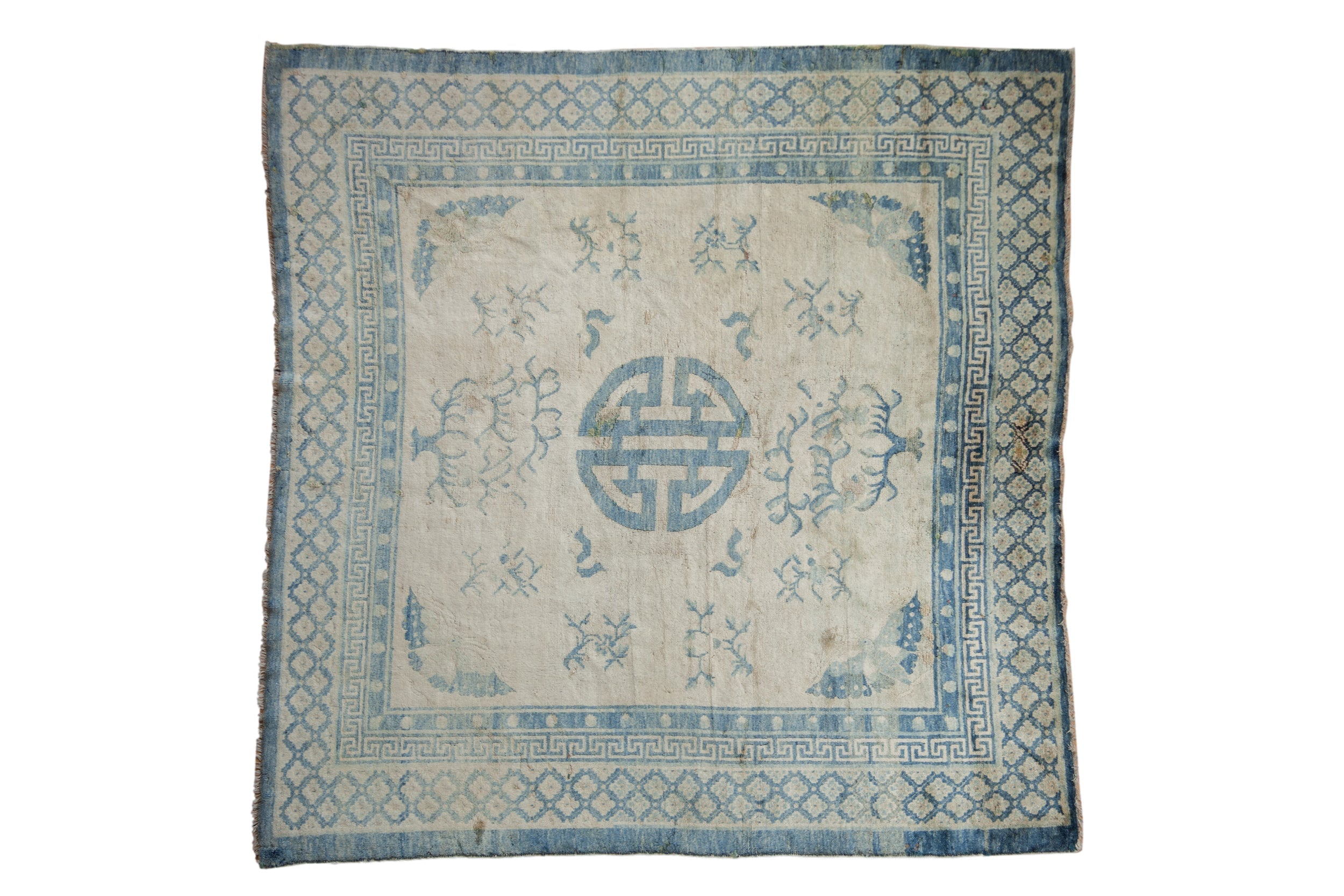 6x6 Antique Distressed Peking Square Carpet by Old New House® - main product image for Resin Society