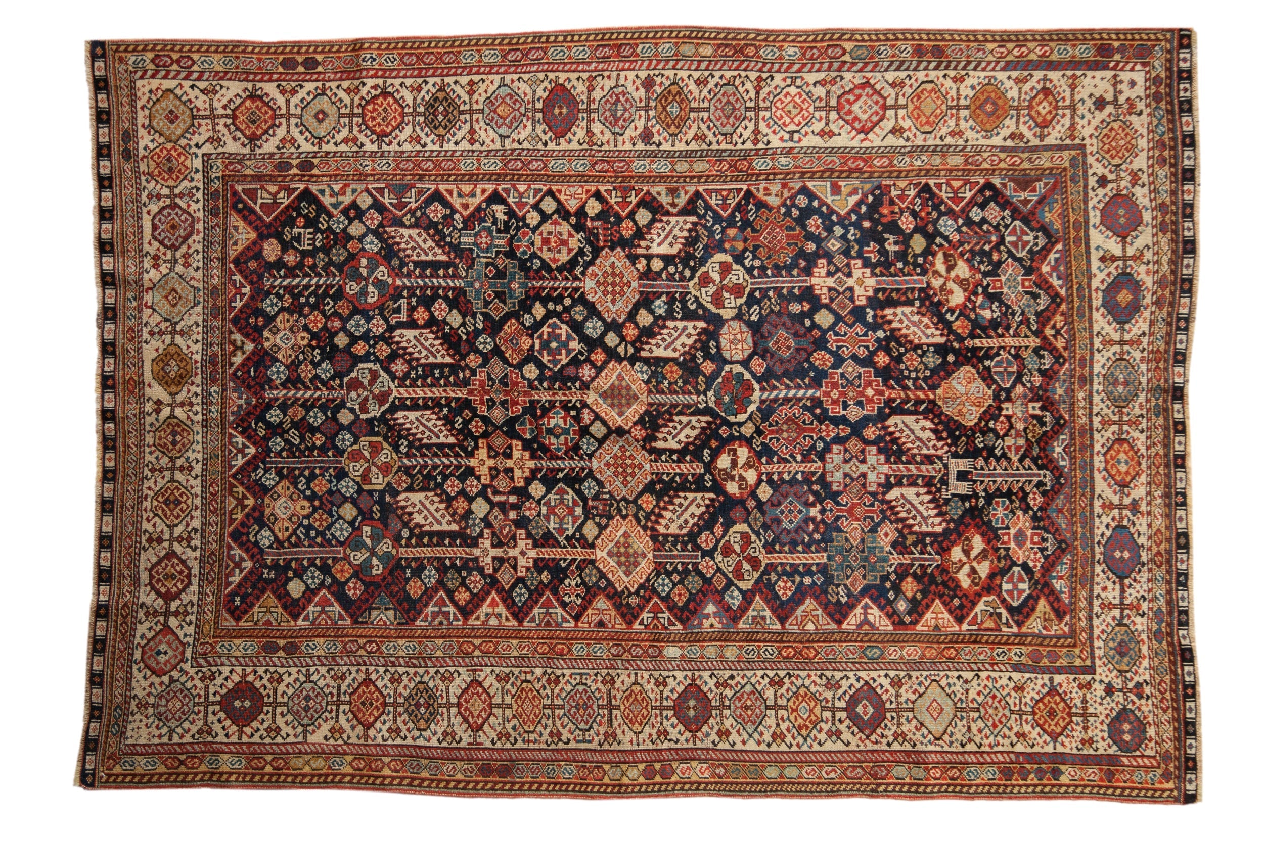5.5x7.5 Antique Fine Qashqai Carpet by Old New House® - main product image for Resin Society