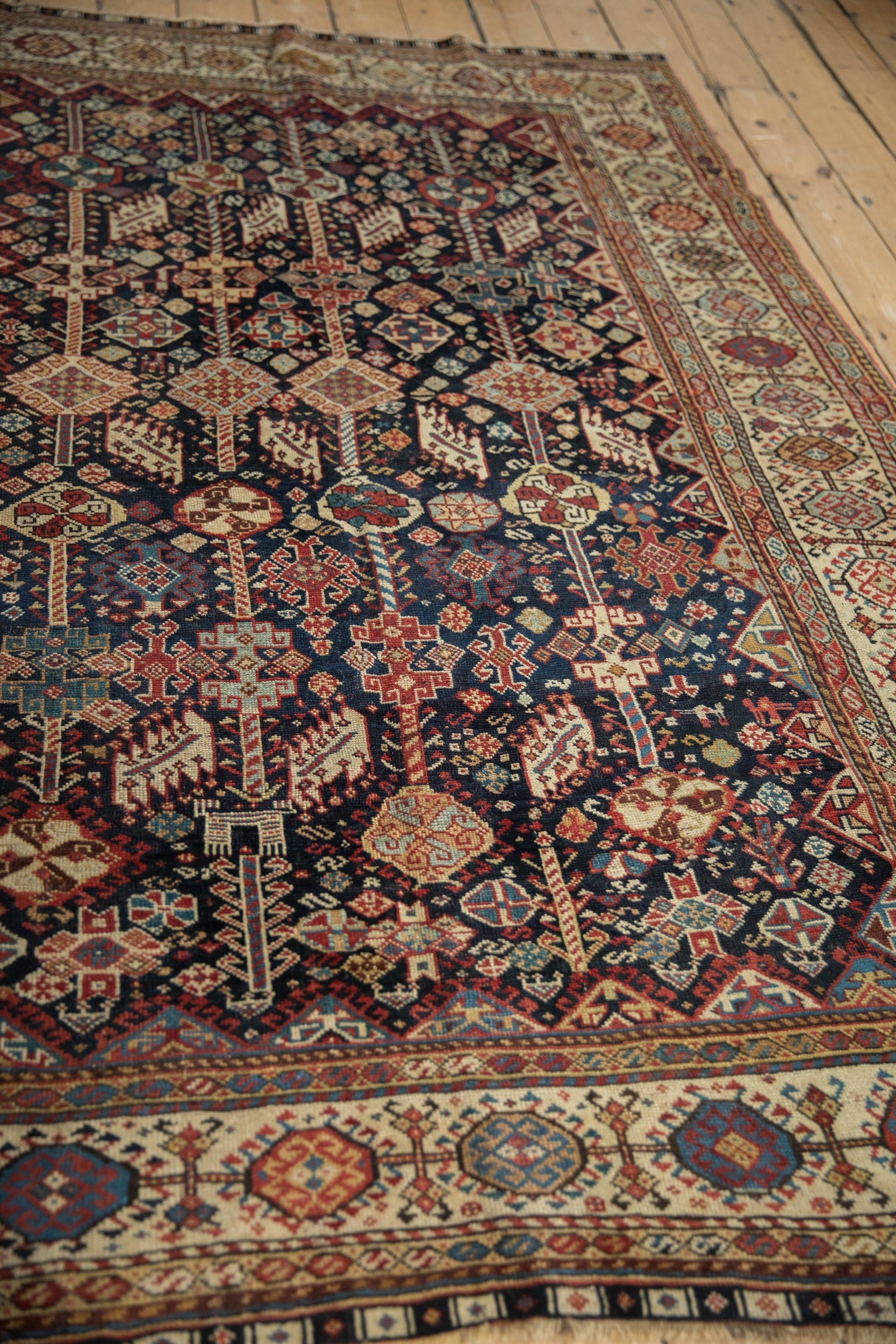 5.5x7.5 Antique Fine Qashqai Carpet by Old New House® - product image 6 for Resin Society