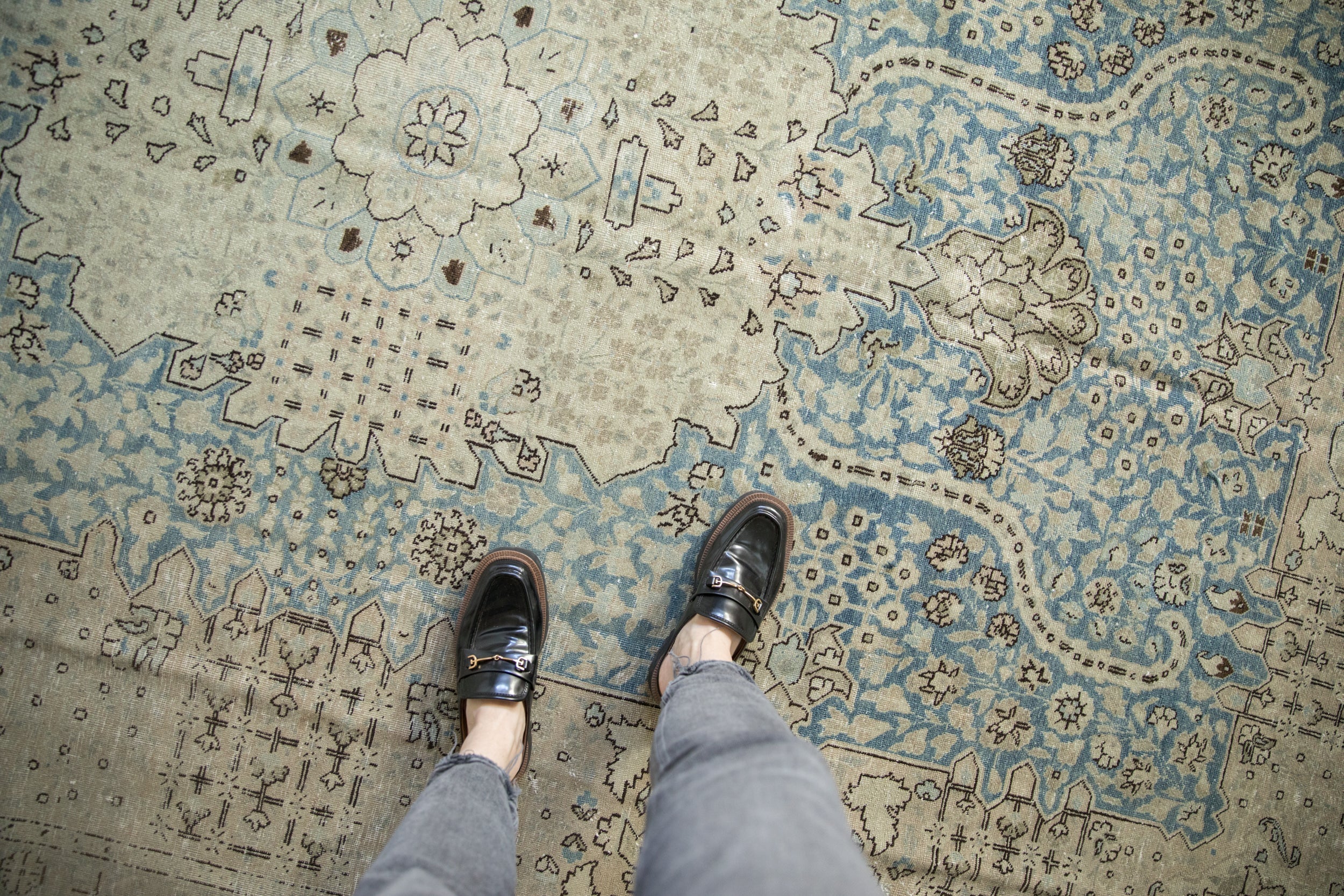 9x12.5 Vintage Distressed Tabriz Carpet by Old New House® - product image 2 for Resin Society