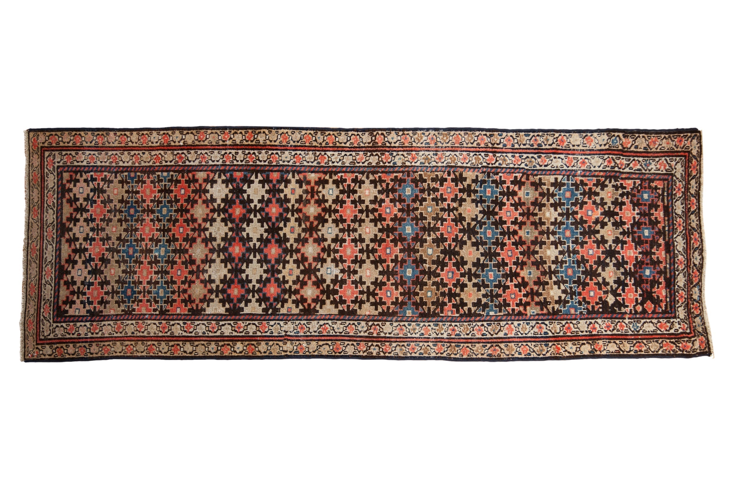 3x8.5 Antique Fragment Kurdish Malayer Rug Runner by Old New House® - main product image for Resin Society