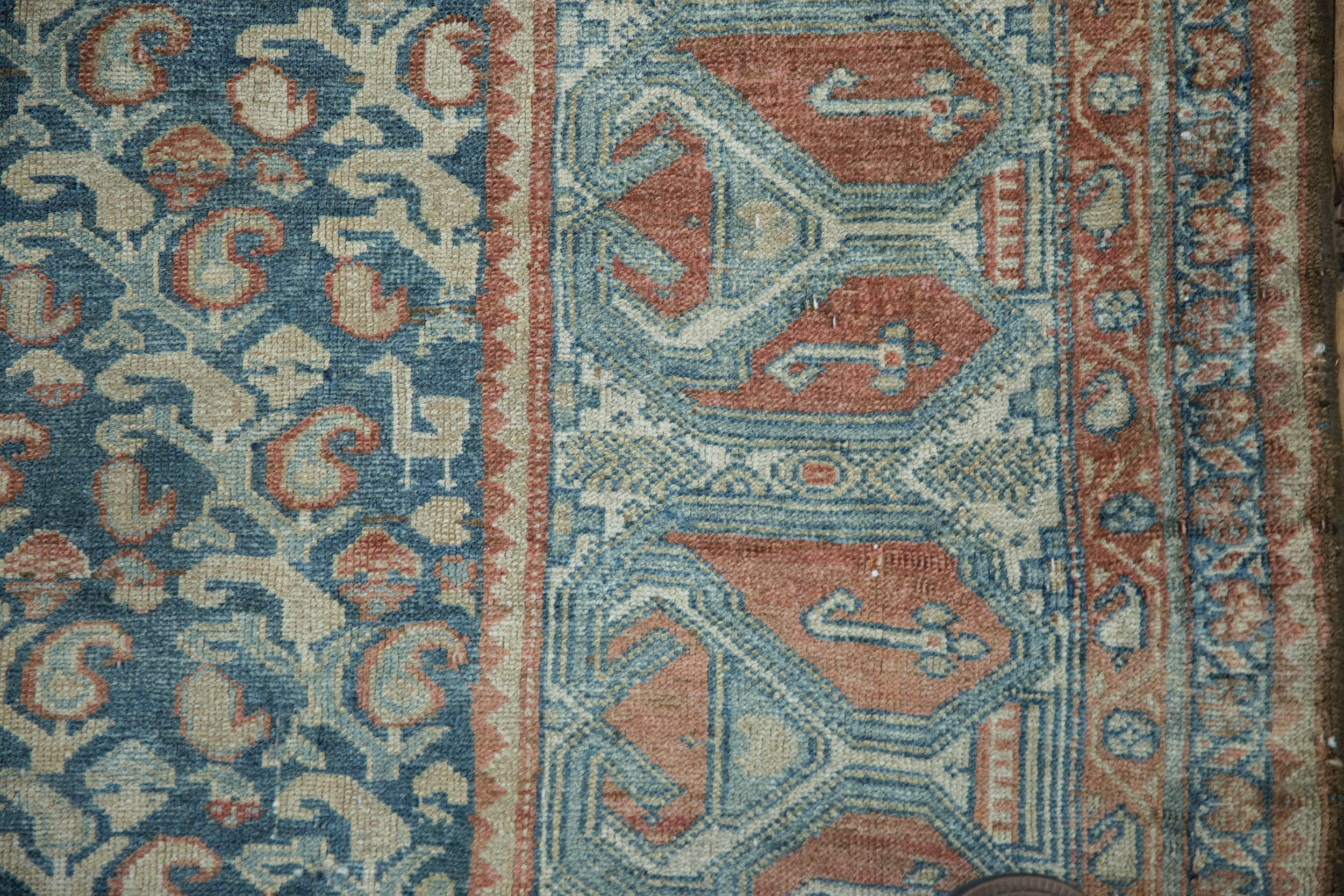 4.5x9 Vintage Fine Distressed Malayer Rug Runner by Old New House® - product image 3 for Resin Society