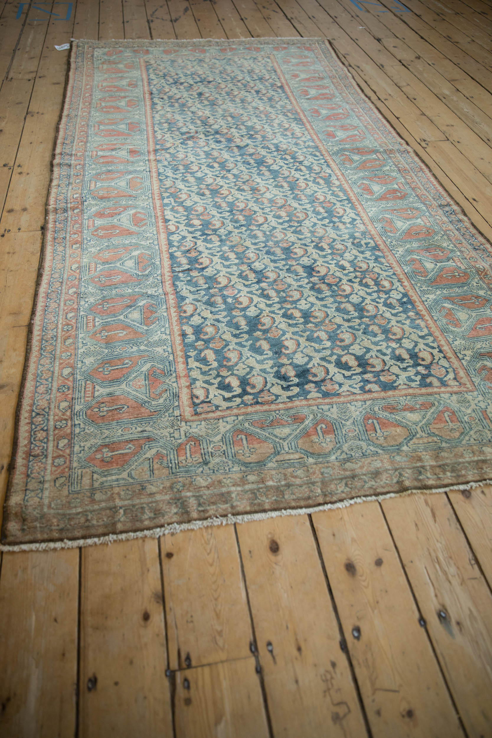 4.5x9 Vintage Fine Distressed Malayer Rug Runner by Old New House® - product image 6 for Resin Society