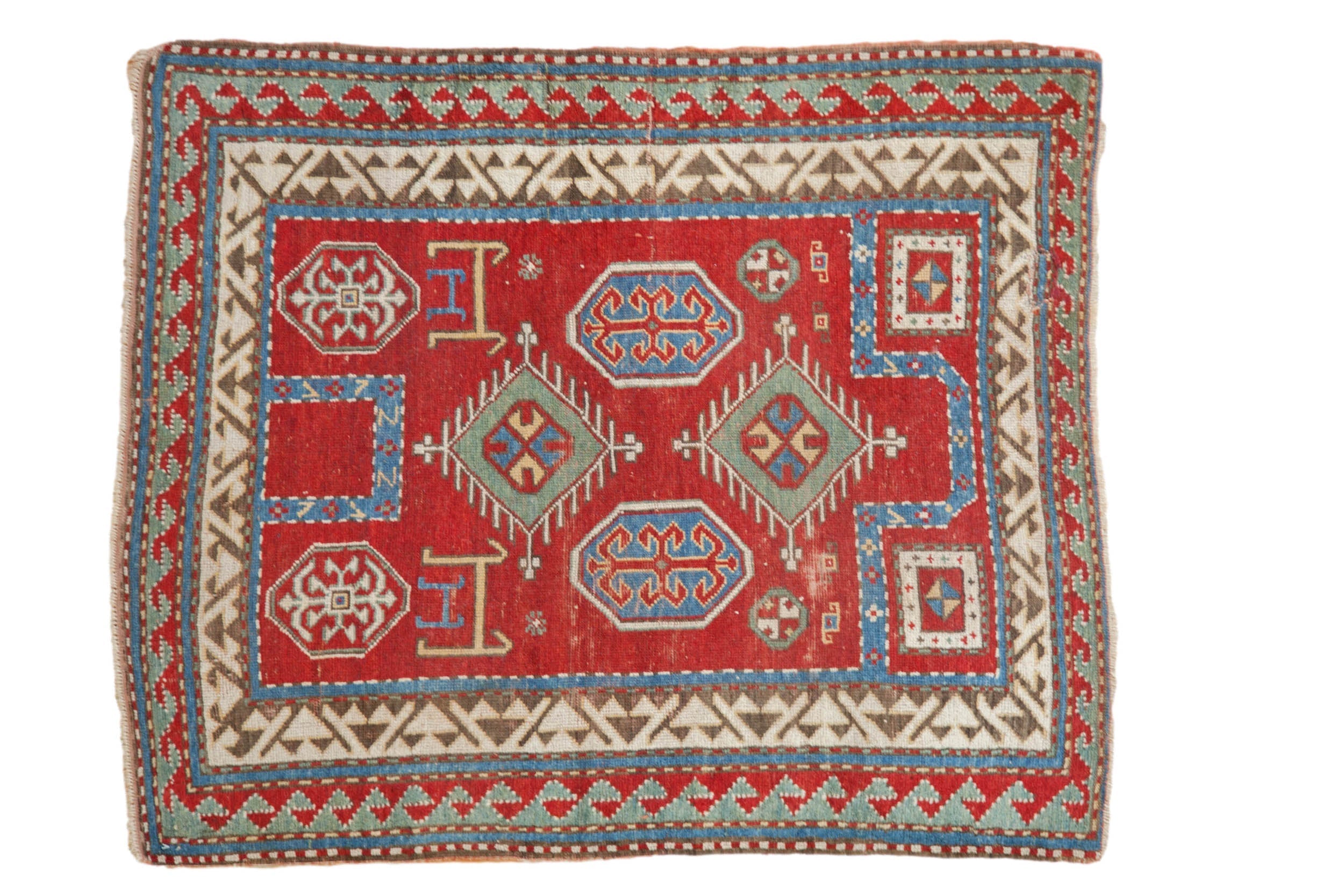 3.5x4.5 Antique Kazak Square Rug by Old New House® - main product image for Resin Society