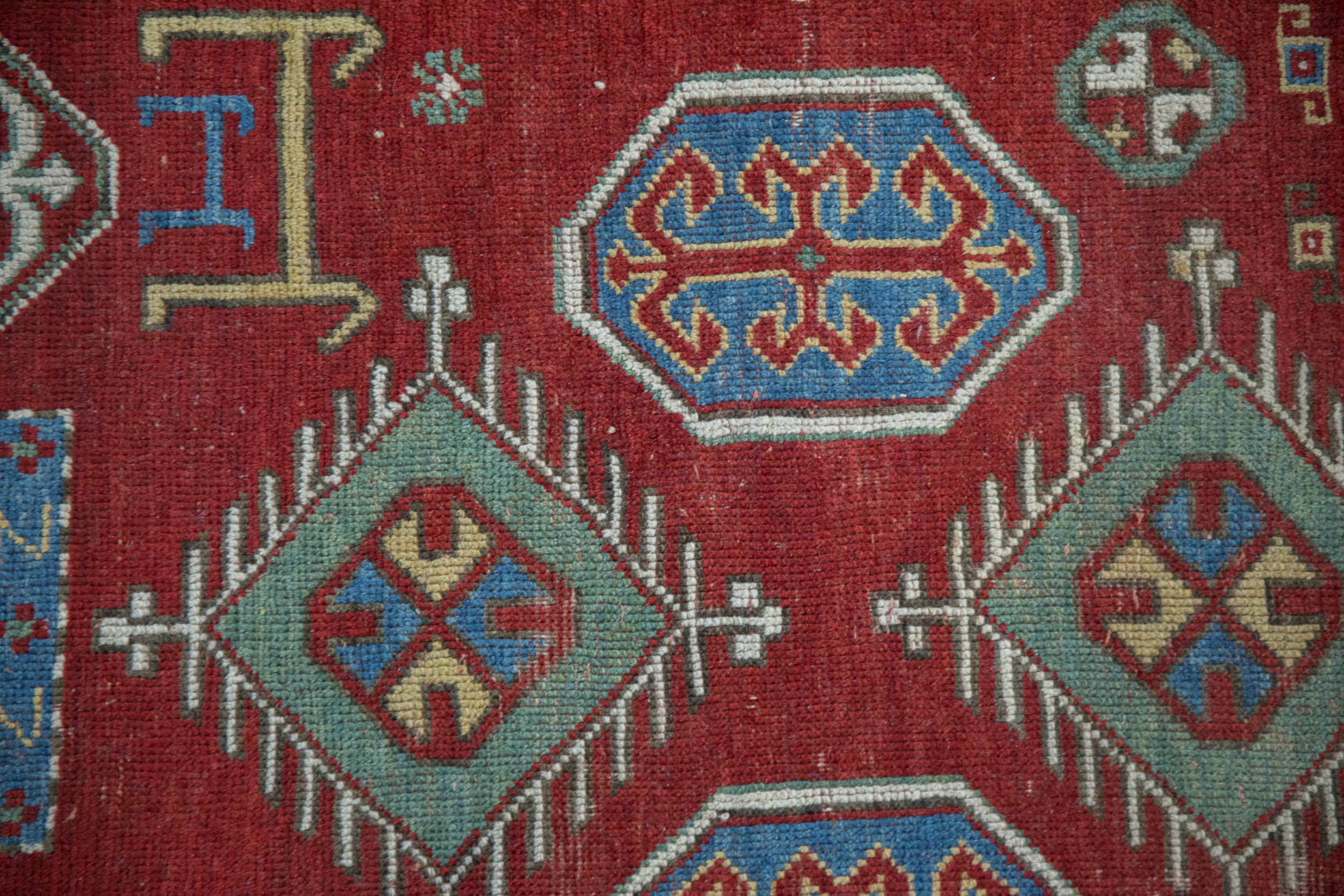 3.5x4.5 Antique Kazak Square Rug by Old New House® - product image 3 for Resin Society