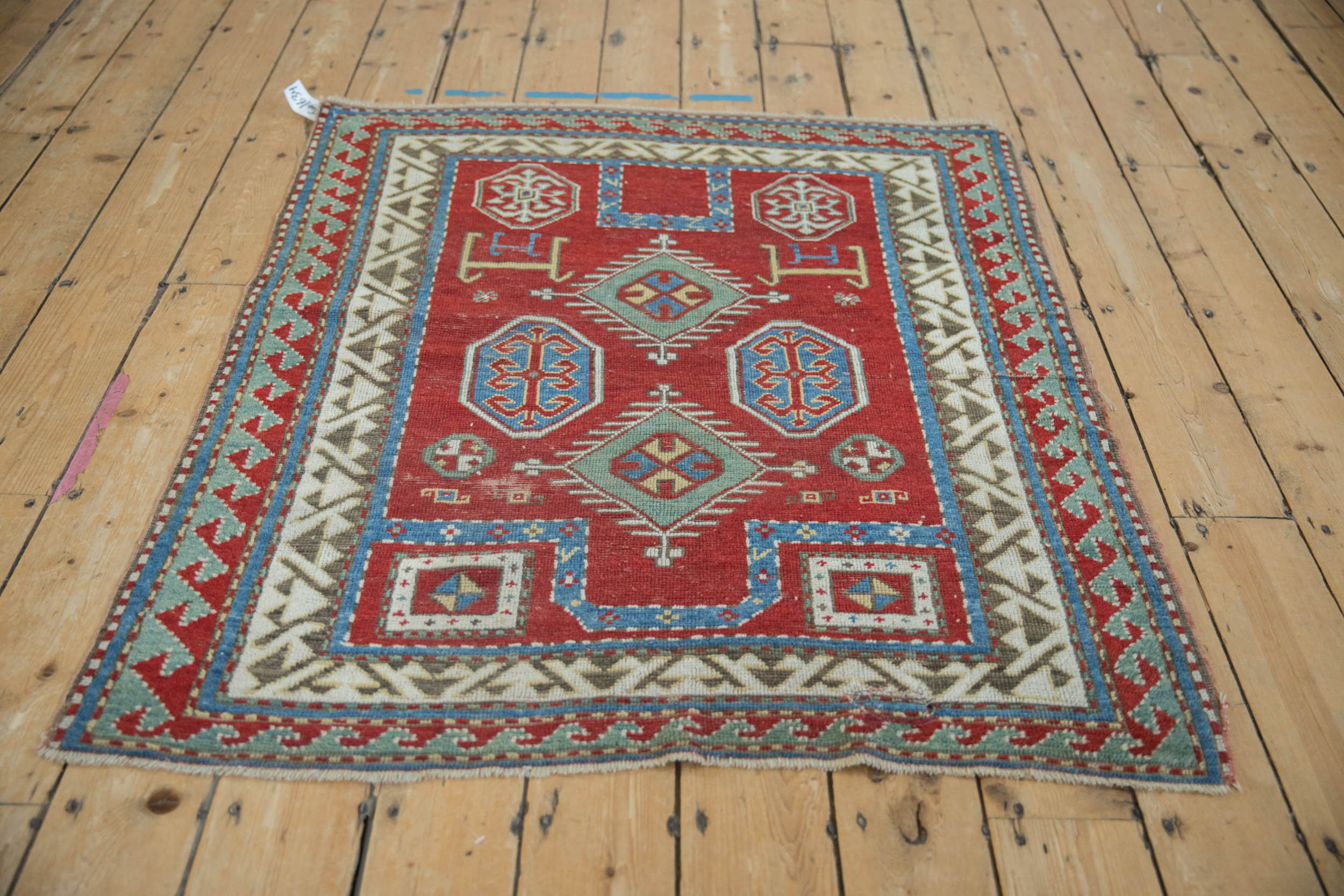 3.5x4.5 Antique Kazak Square Rug by Old New House® - product image 4 for Resin Society