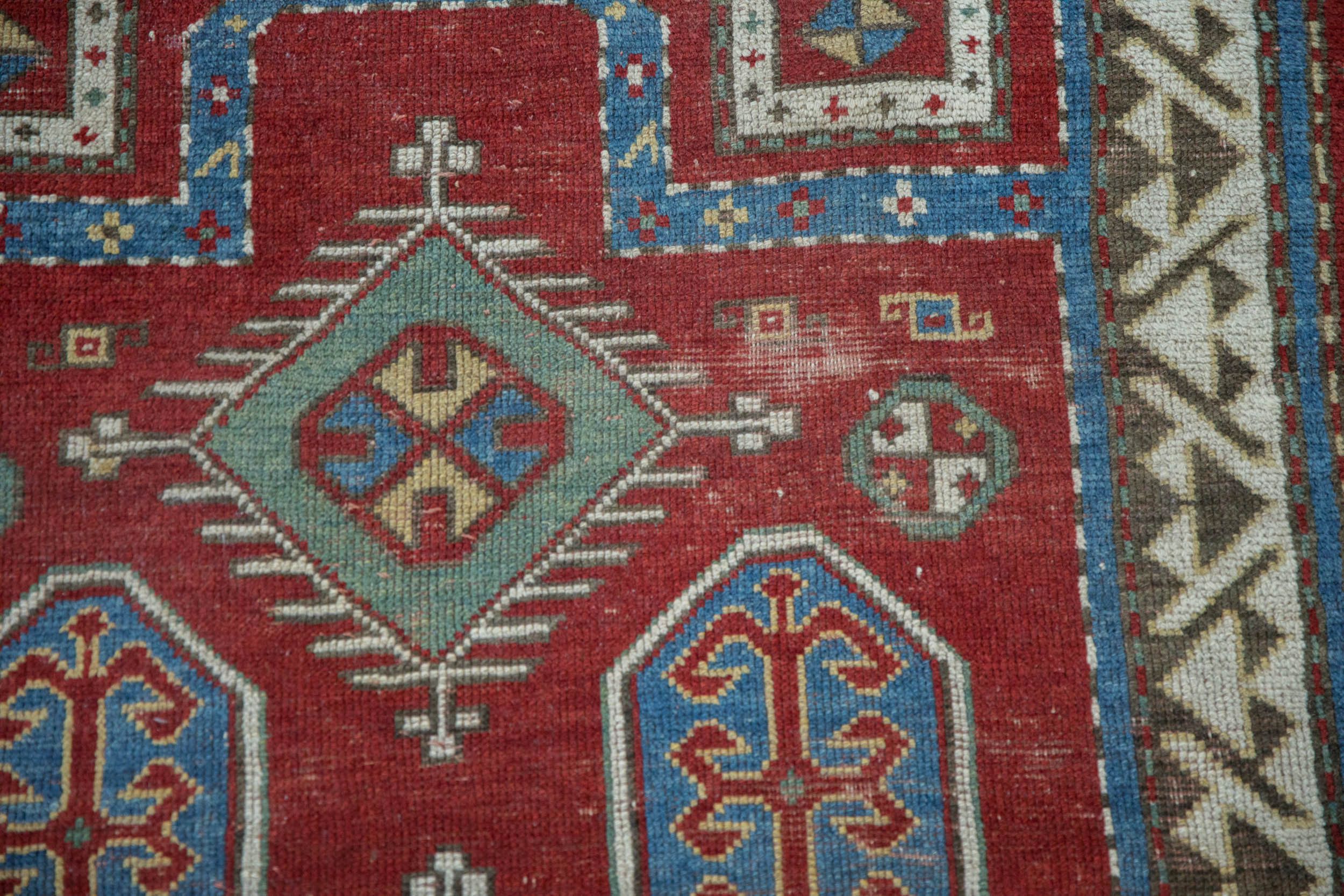 3.5x4.5 Antique Kazak Square Rug by Old New House® - product image 7 for Resin Society