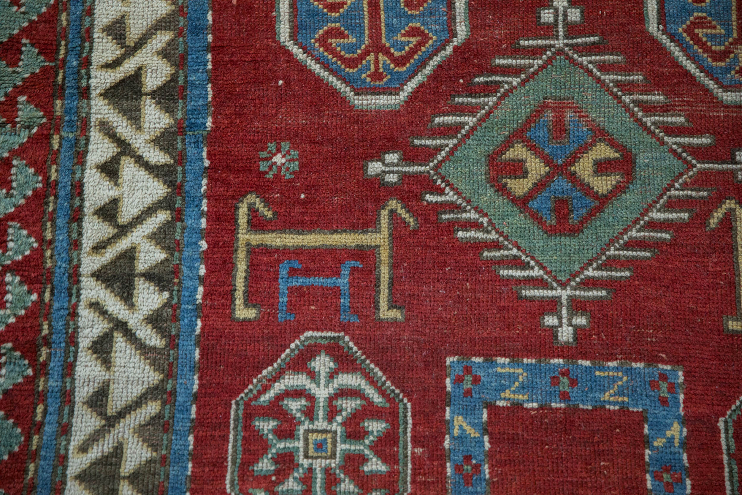 3.5x4.5 Antique Kazak Square Rug by Old New House® - product image 8 for Resin Society