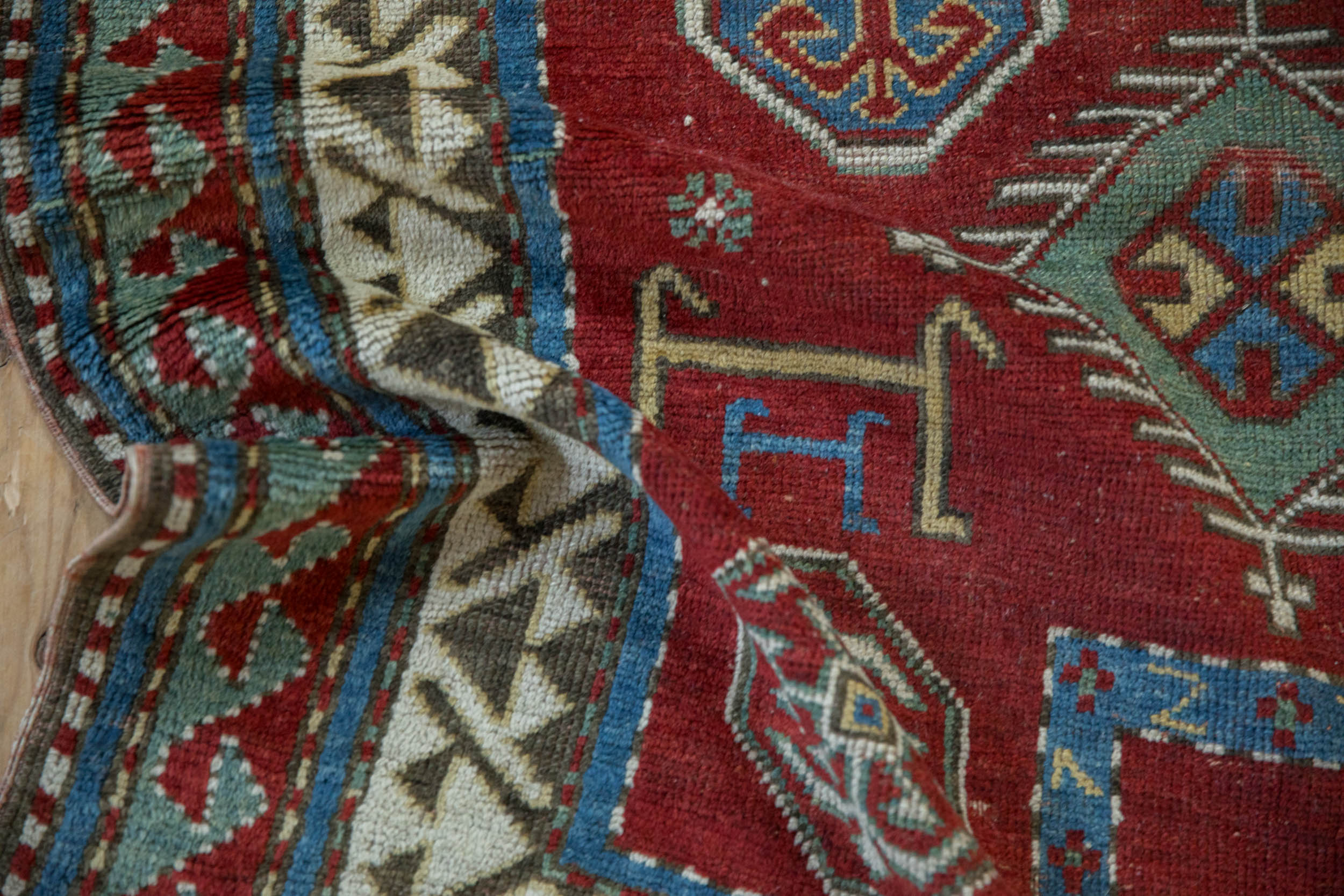 3.5x4.5 Antique Kazak Square Rug by Old New House® - product image 9 for Resin Society