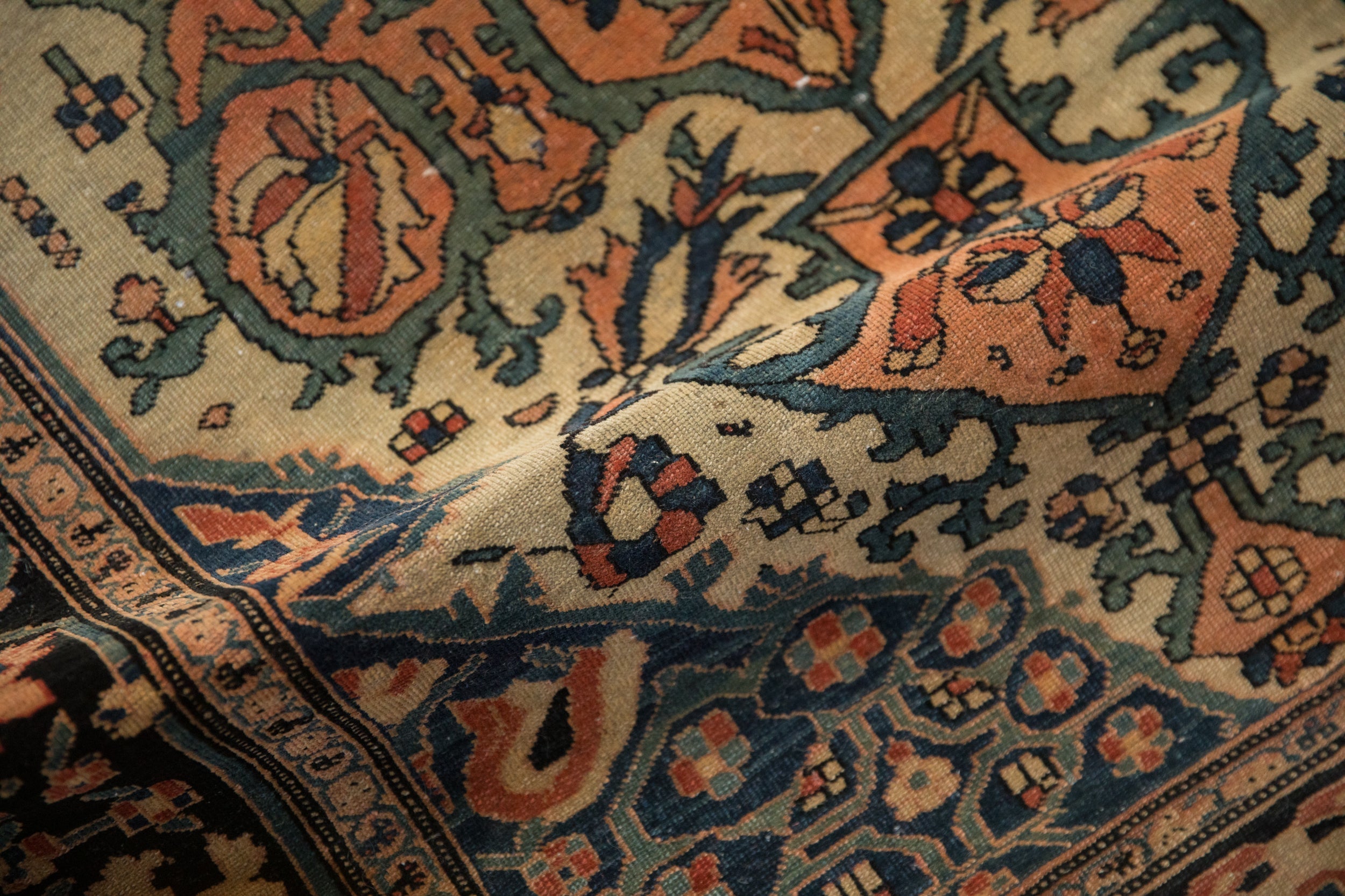 3.5x4.5 Antique Farahan Sarouk Square Rug by Old New House® - product image 10 for Resin Society