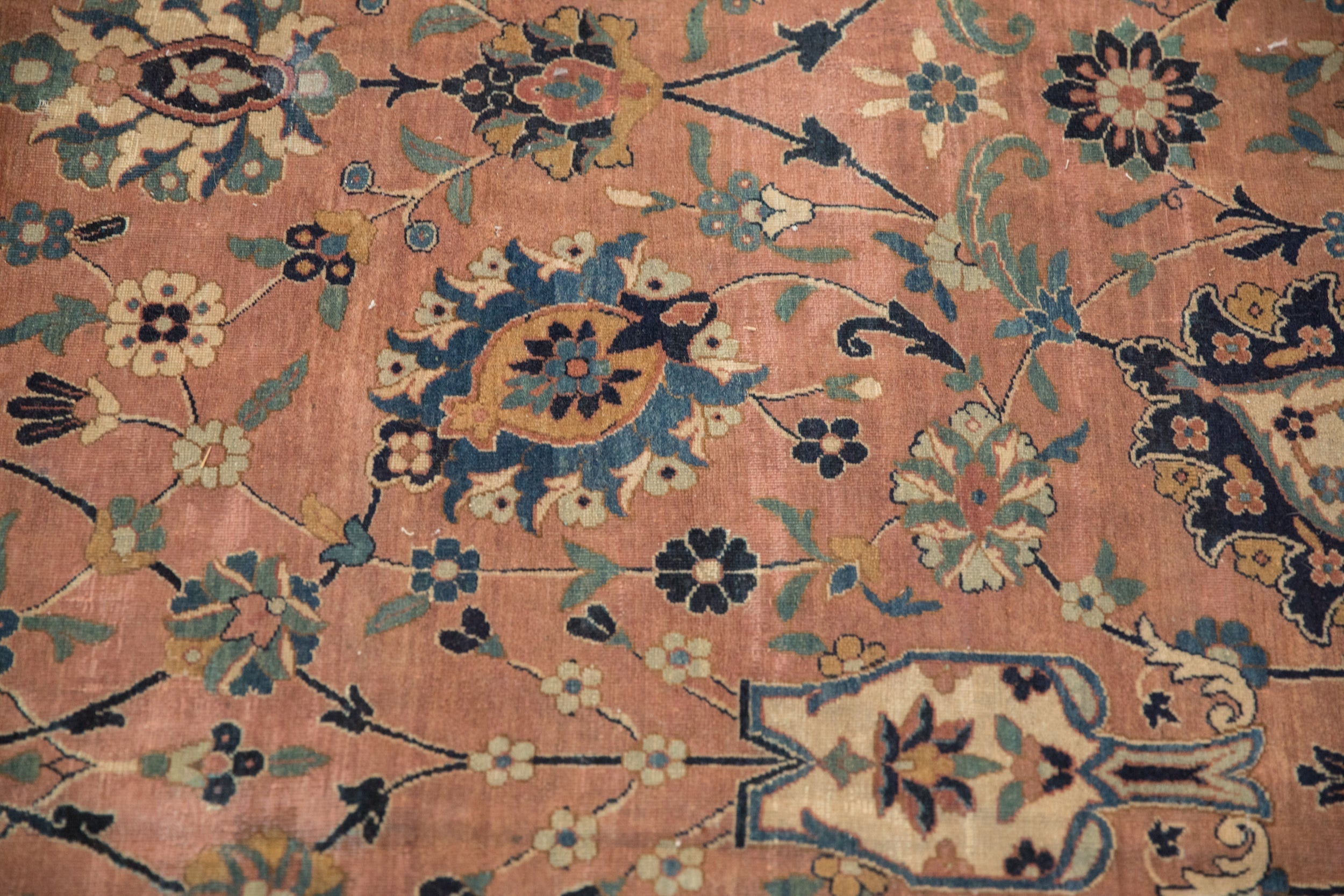9x11.5 Antique Tea Washed Kerman Carpet by Old New House® - product image 9 for Resin Society
