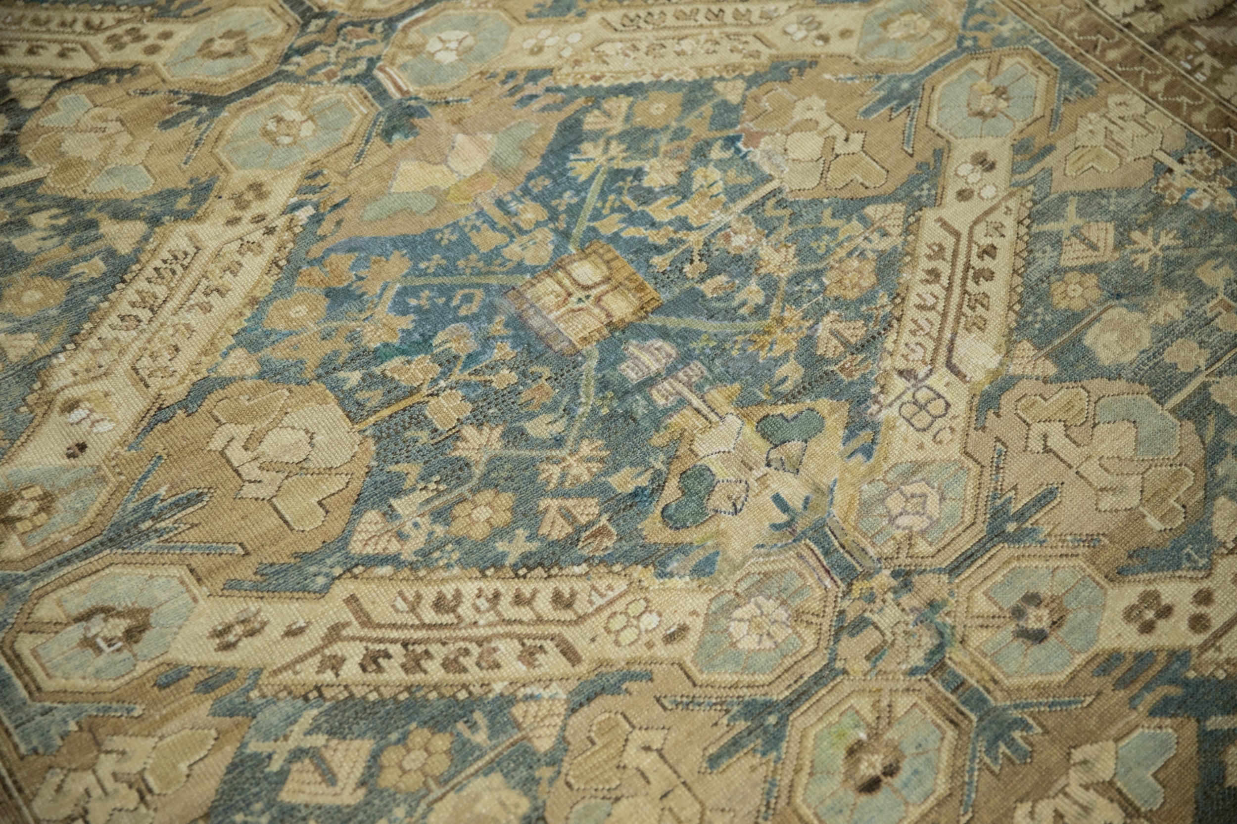 7x13 Vintage Distressed Kurdish Carpet by Old New House® - product image 4 for Resin Society