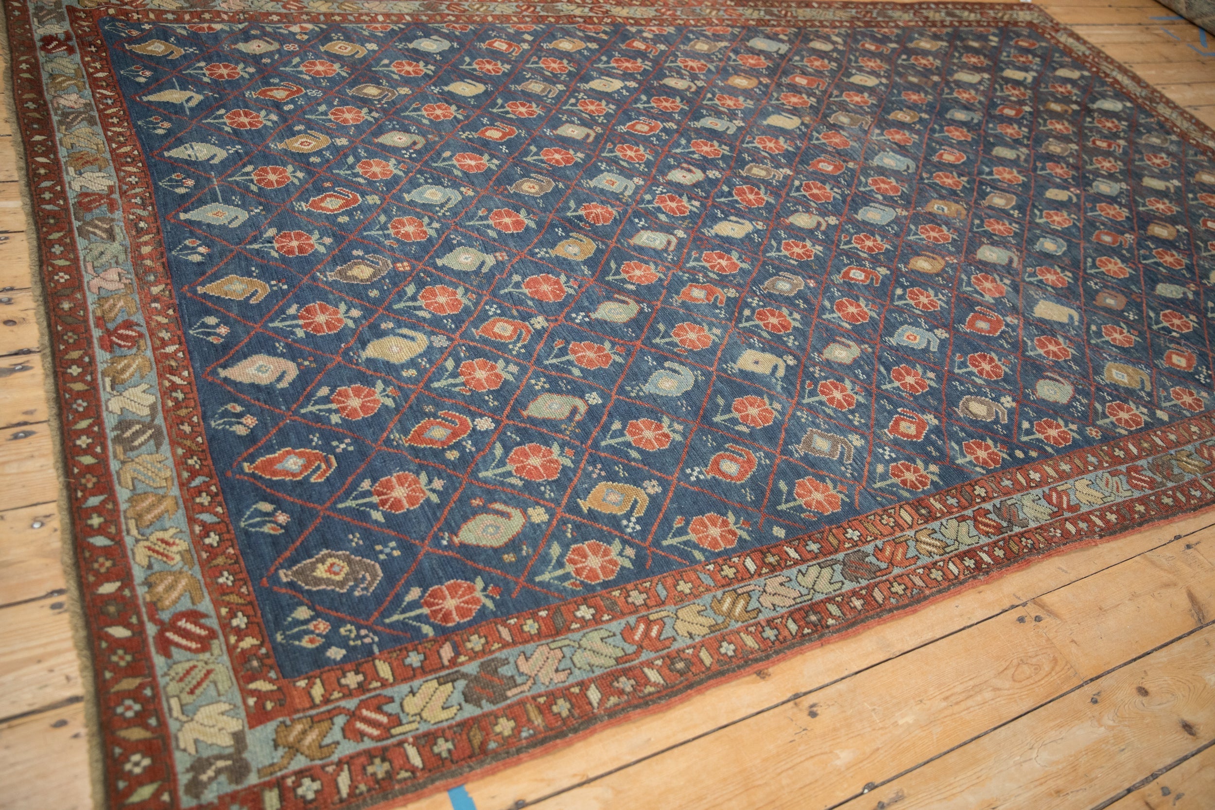 6.5x10.5 Antique Distressed Kurdish Carpet by Old New House® - product image 7 for Resin Society