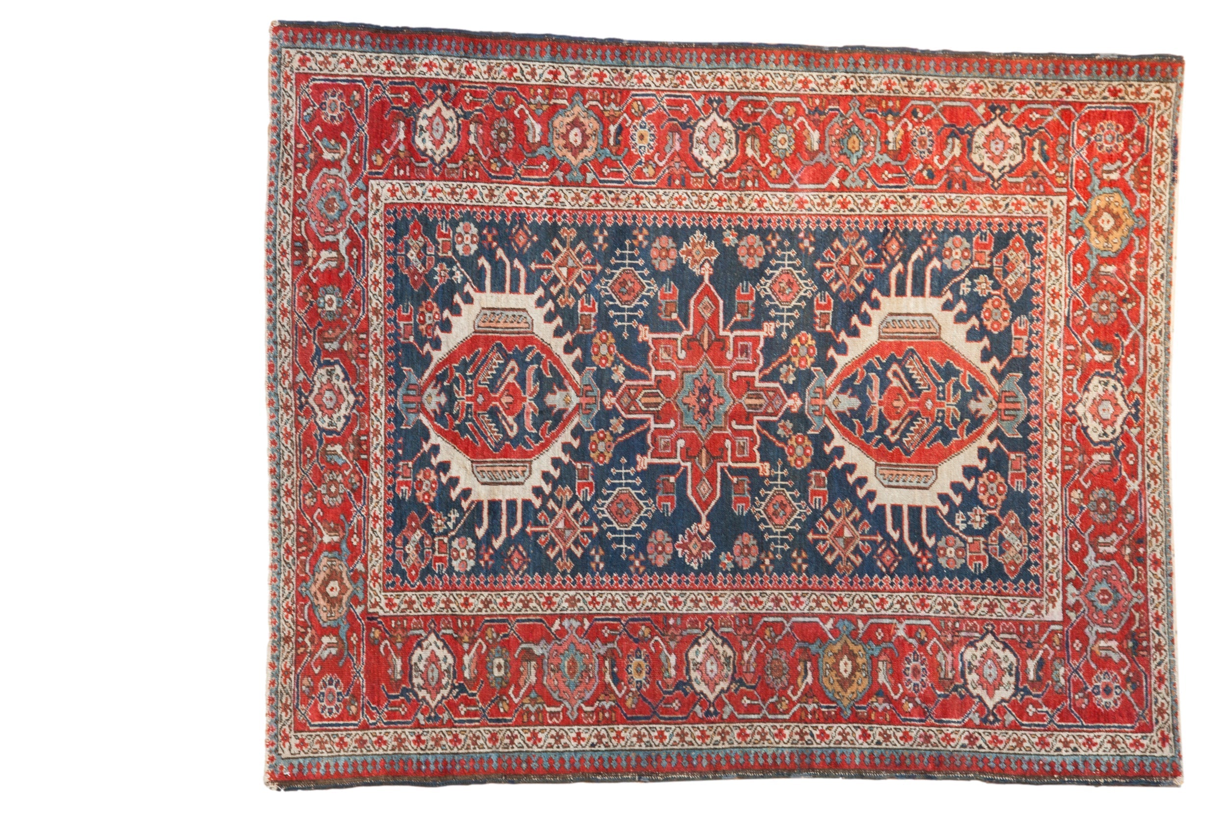 4.5x5.5 Antique Fine Karaja Square Rug by Old New House® - main product image for Resin Society
