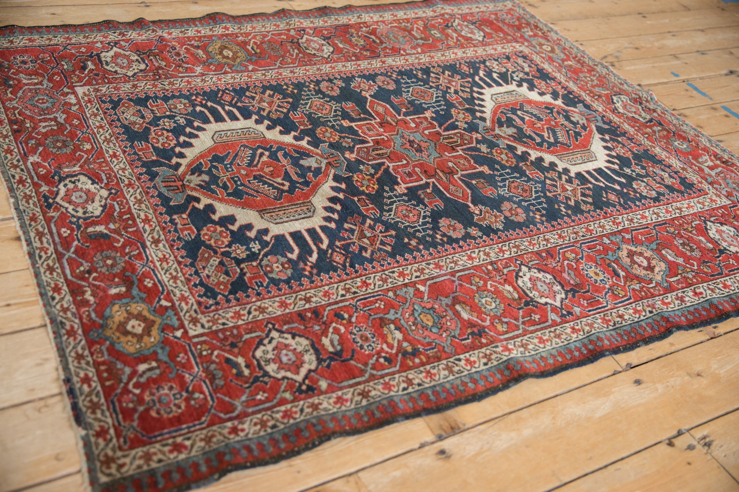 4.5x5.5 Antique Fine Karaja Square Rug by Old New House® - product image 6 for Resin Society