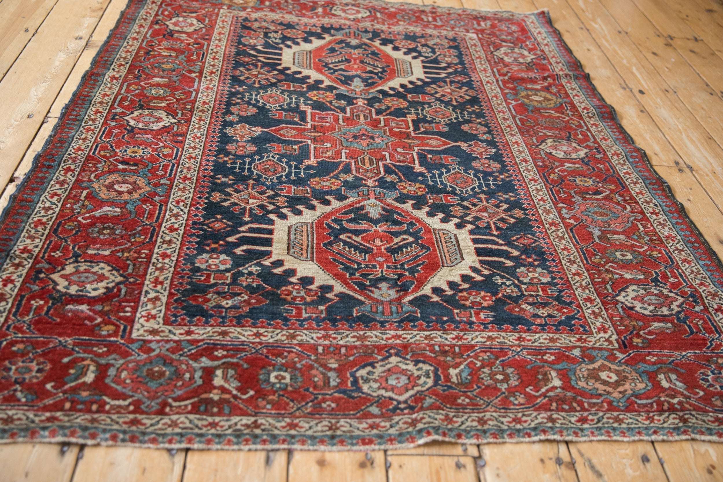 4.5x5.5 Antique Fine Karaja Square Rug by Old New House® - product image 7 for Resin Society