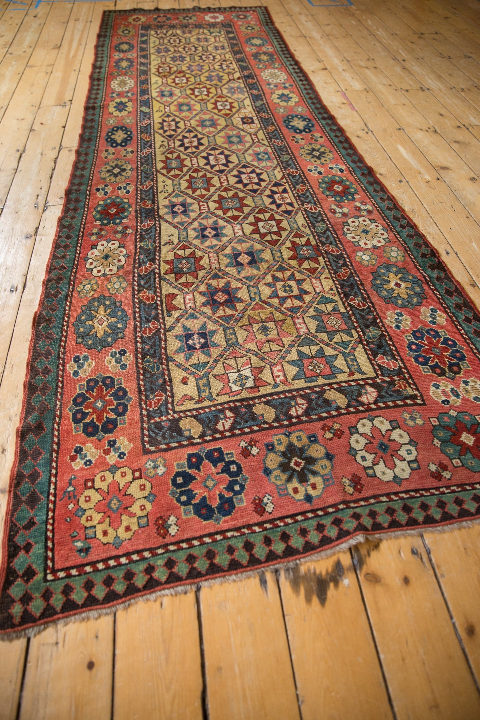 4x11.5 Antique Kazak Rug Runner by Old New House® - product image 7 for Resin Society