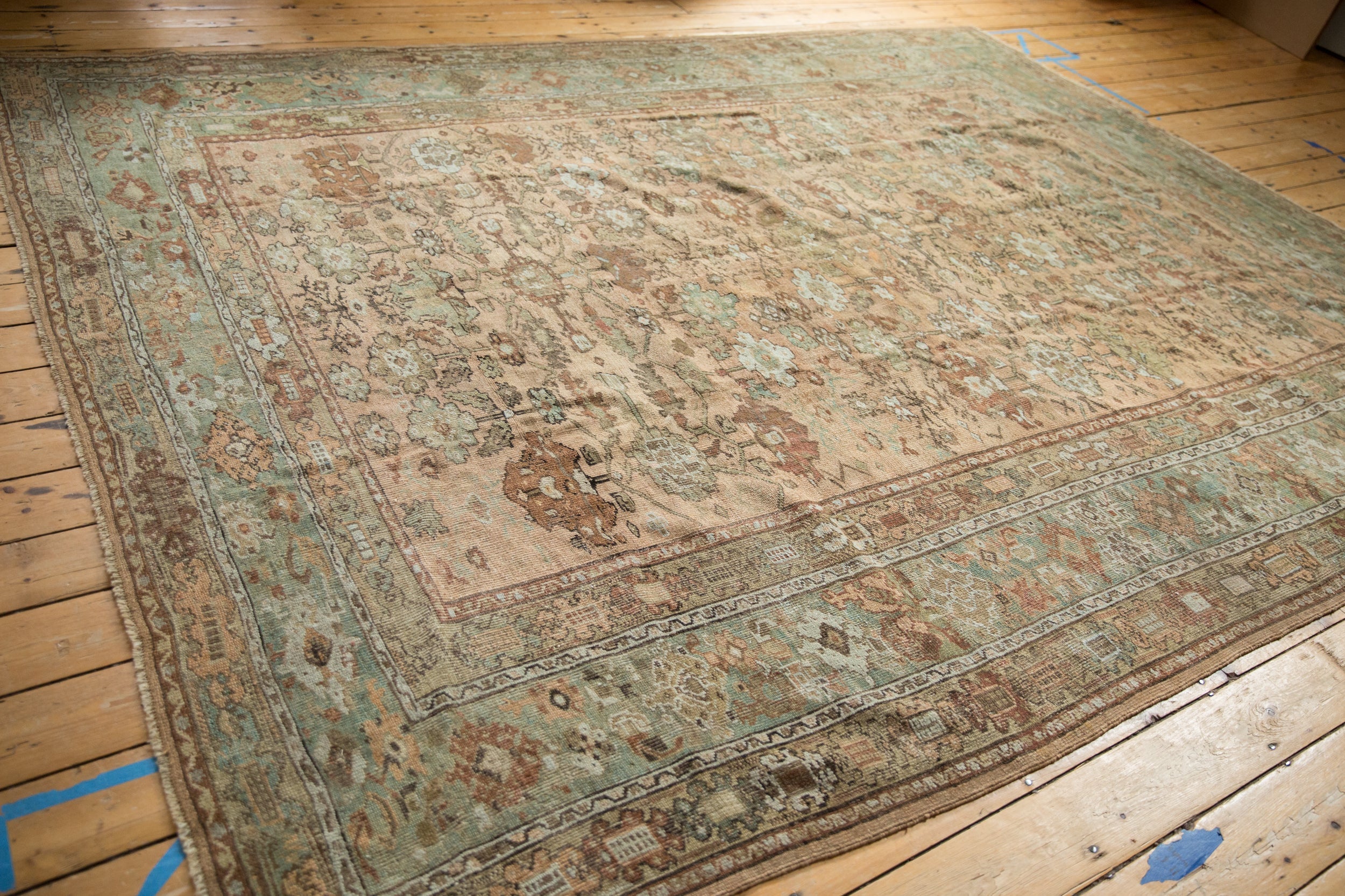 9x11.5 Vintage Distressed Ghiordes Carpet by Old New House® - product image 11 for Resin Society