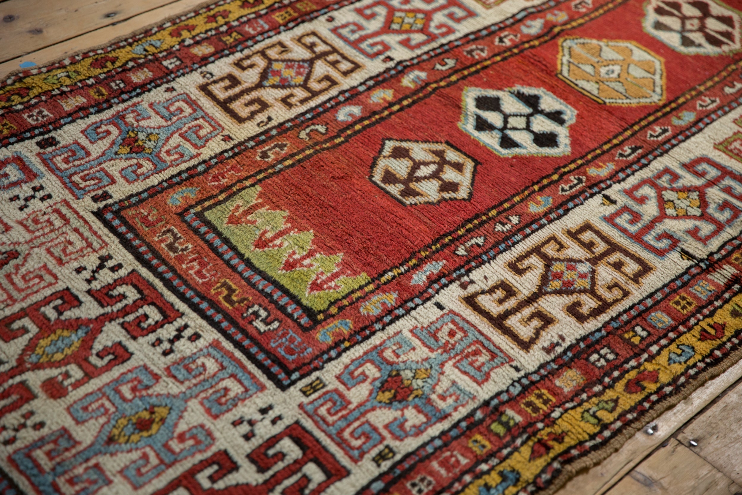 3.5x10 Antique Kazak Rug Runner by Old New House® - product image 11 for Resin Society