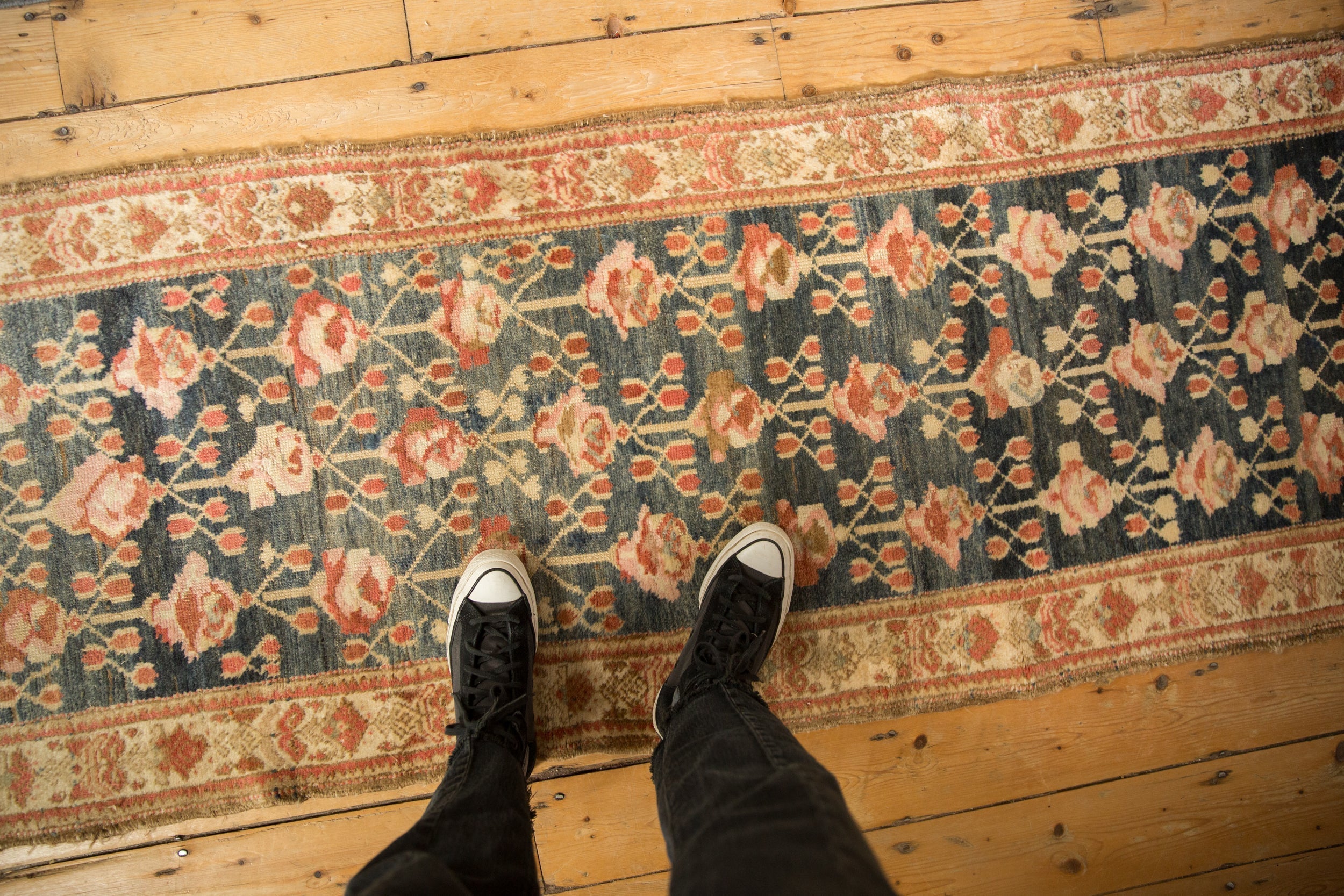 2.5x9 Antique Kurdish Hamadan Rug Runner by Old New House® - product image 2 for Resin Society