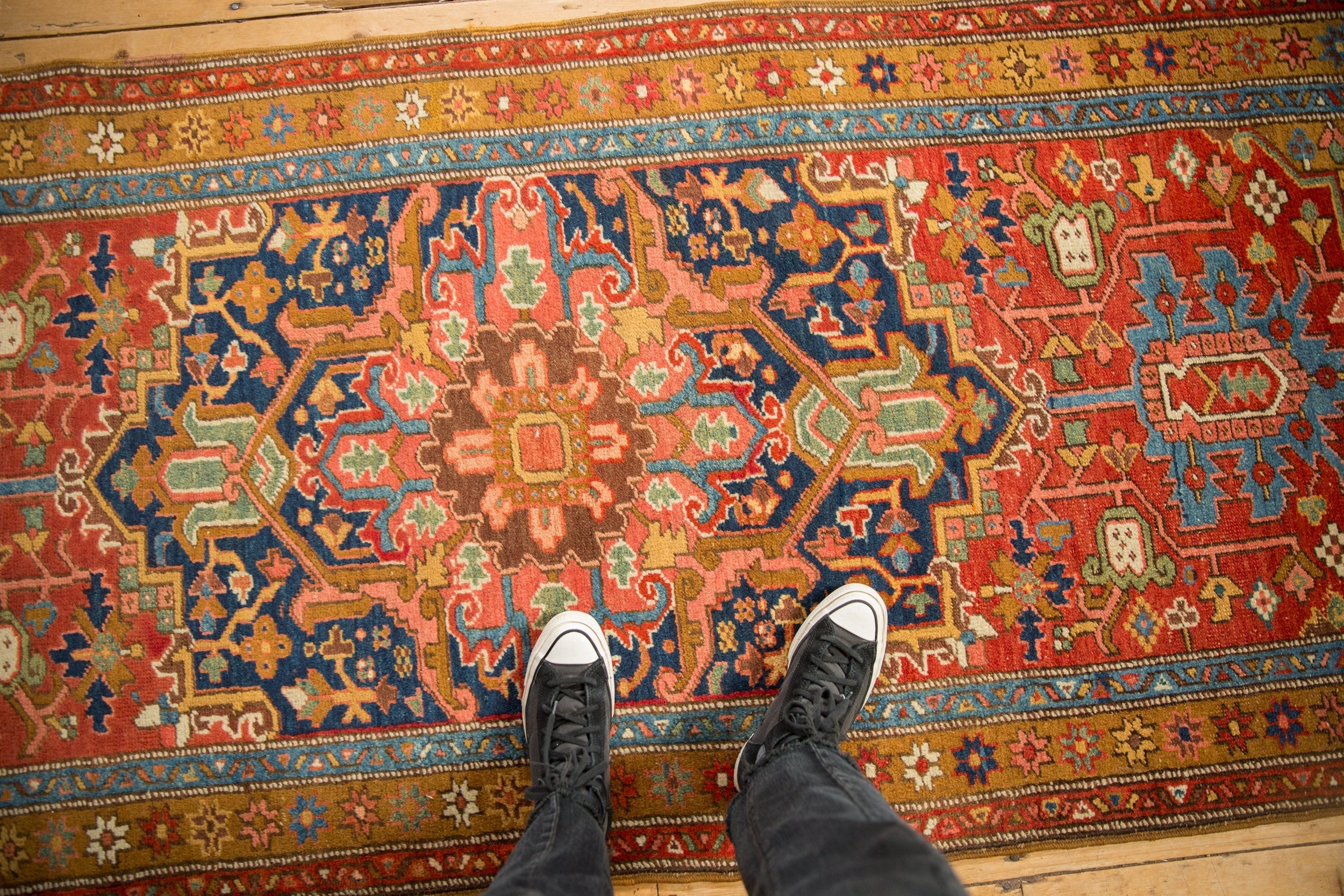 3.5x11 Antique Heriz Rug Runner by Old New House® - product image 2 for Resin Society