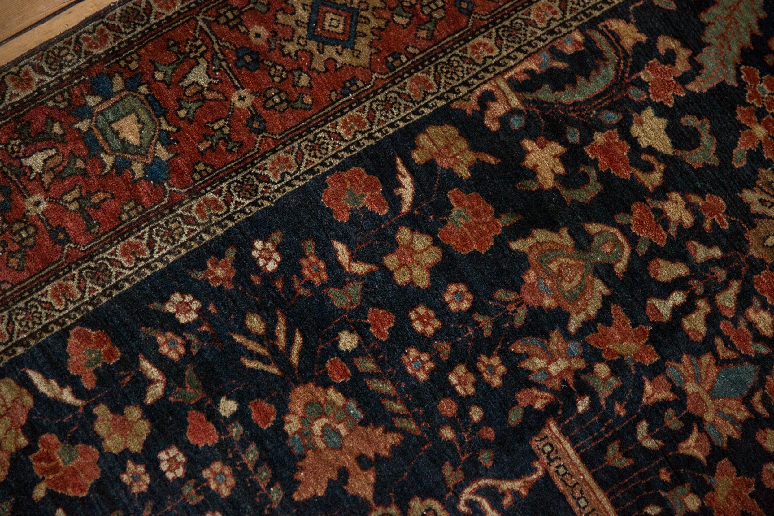 3.5x4.5 Antique Farahan Sarouk Square Rug by Old New House® - product image 4 for Resin Society