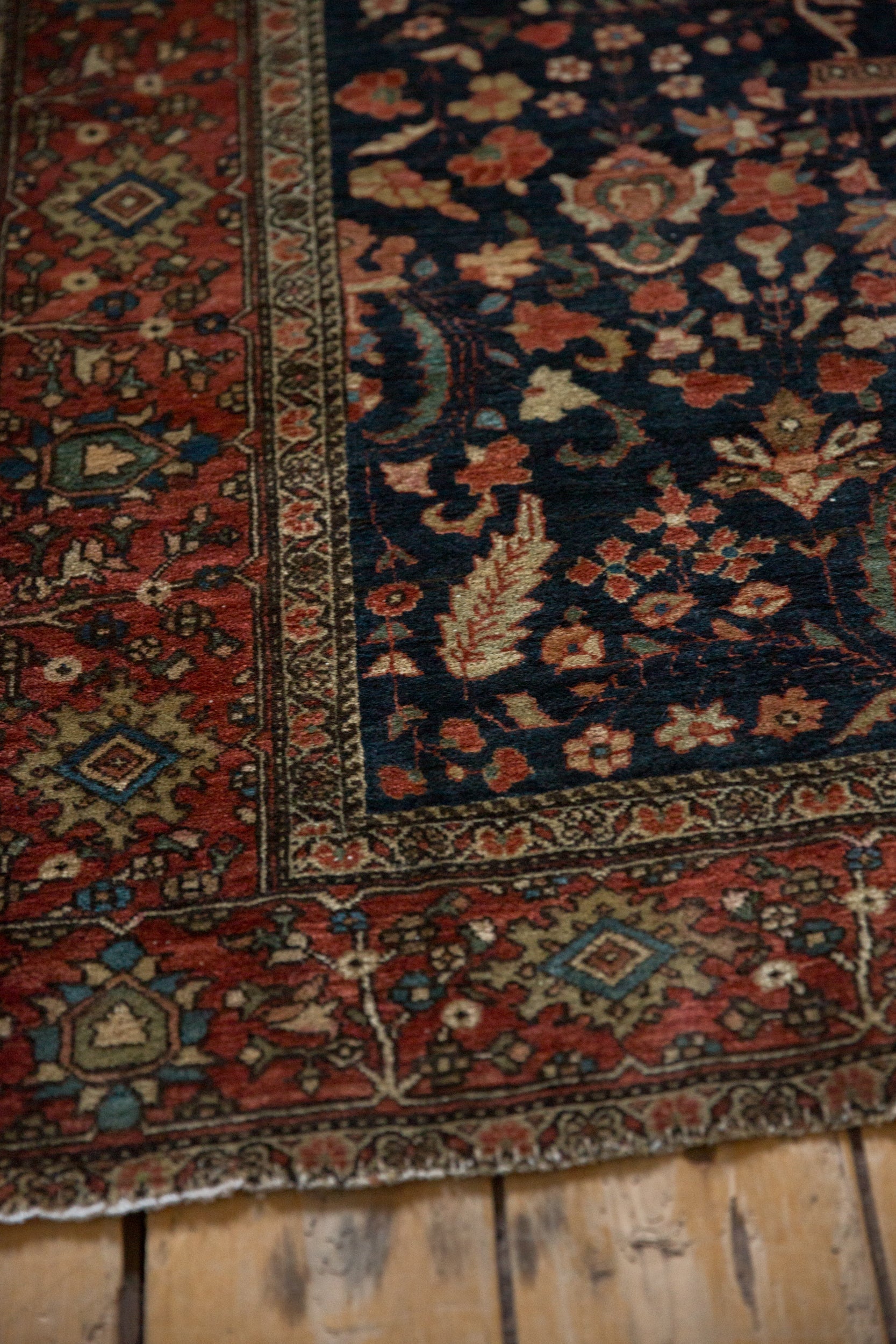 3.5x4.5 Antique Farahan Sarouk Square Rug by Old New House® - product image 8 for Resin Society