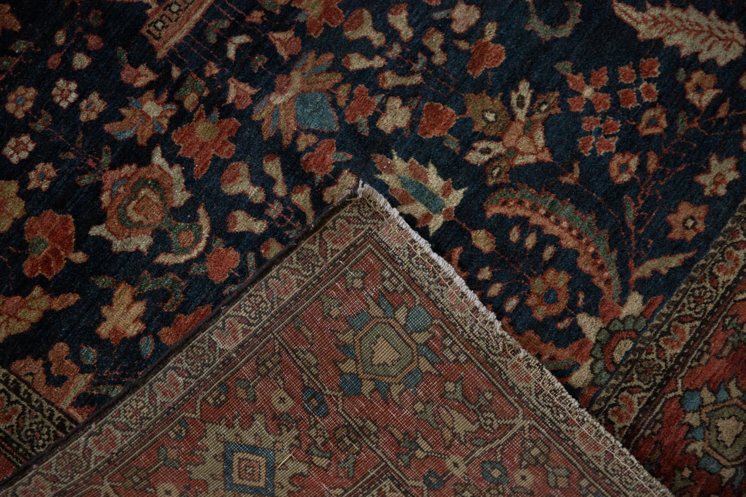 3.5x4.5 Antique Farahan Sarouk Square Rug by Old New House® - product image 10 for Resin Society
