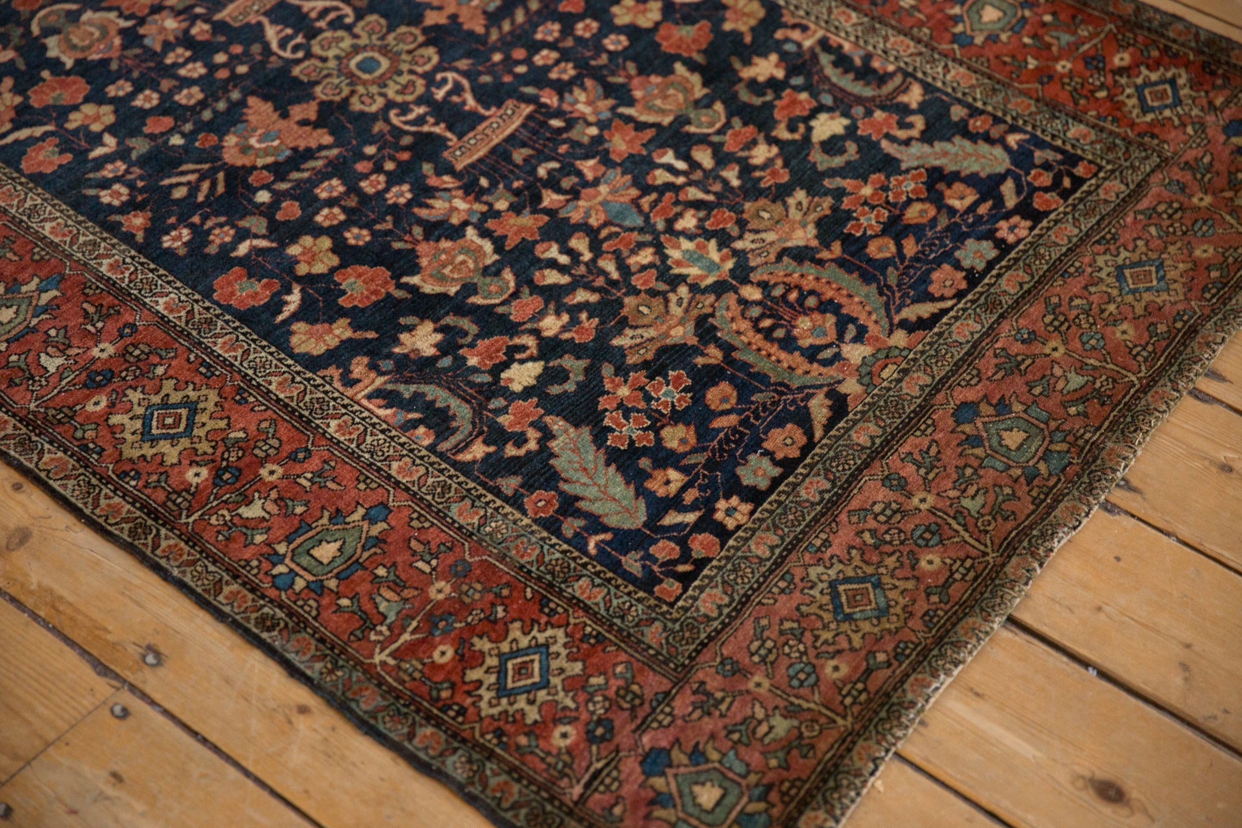 3.5x4.5 Antique Farahan Sarouk Square Rug by Old New House® - product image 11 for Resin Society