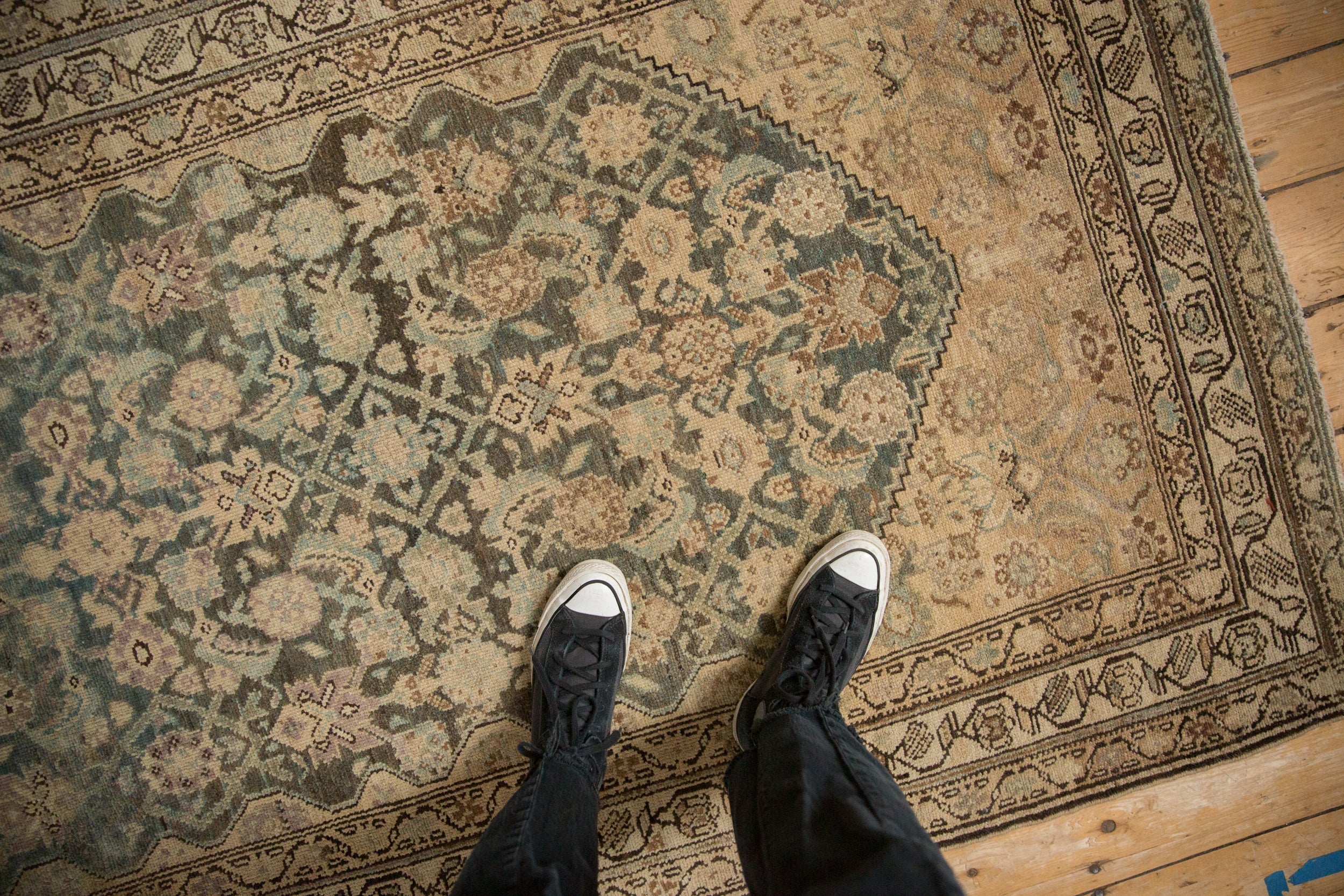 4x11 Vintage Distressed Hamadan Rug Runner by Old New House® - product image 2 for Resin Society