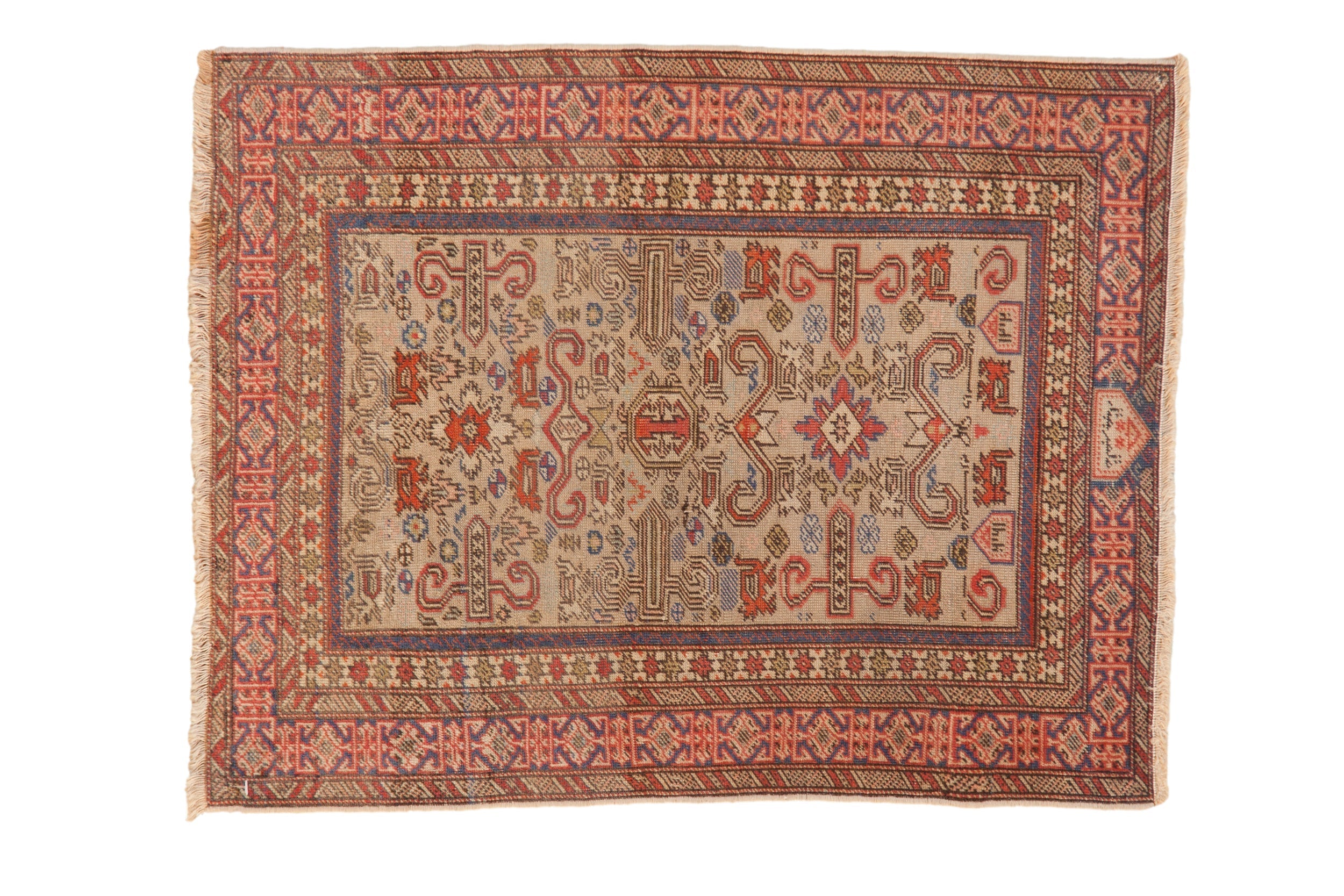 2x2.5 Vintage Shirvan Square Rug Mat