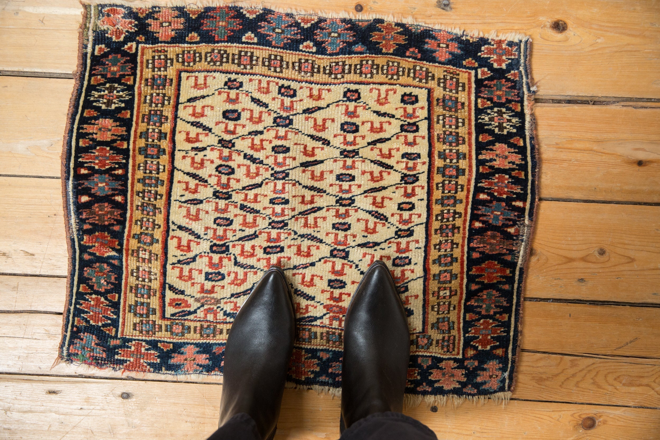 1.5x2 Antique Kurdish Square Rug Mat by Old New House® - product image 2 for Resin Society