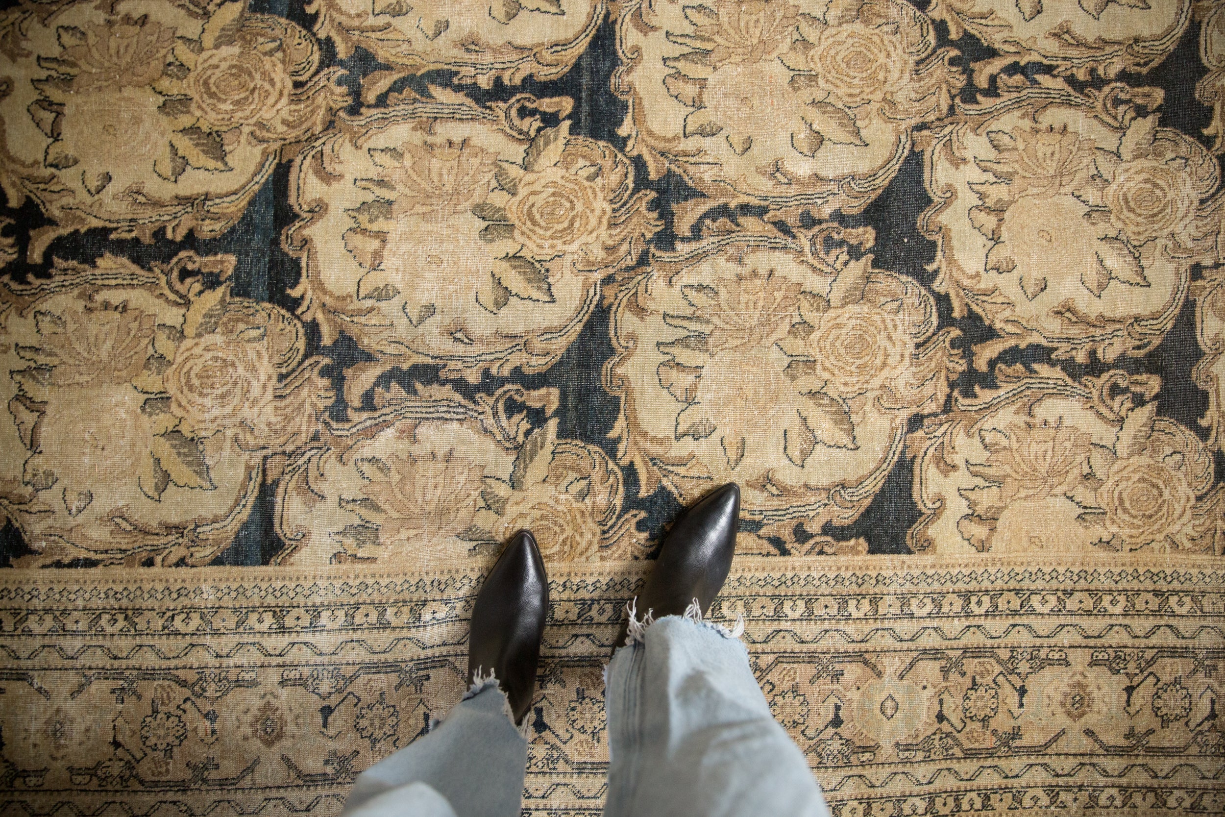 RESERVED 10x13 Antique Distressed Tabriz Carpet