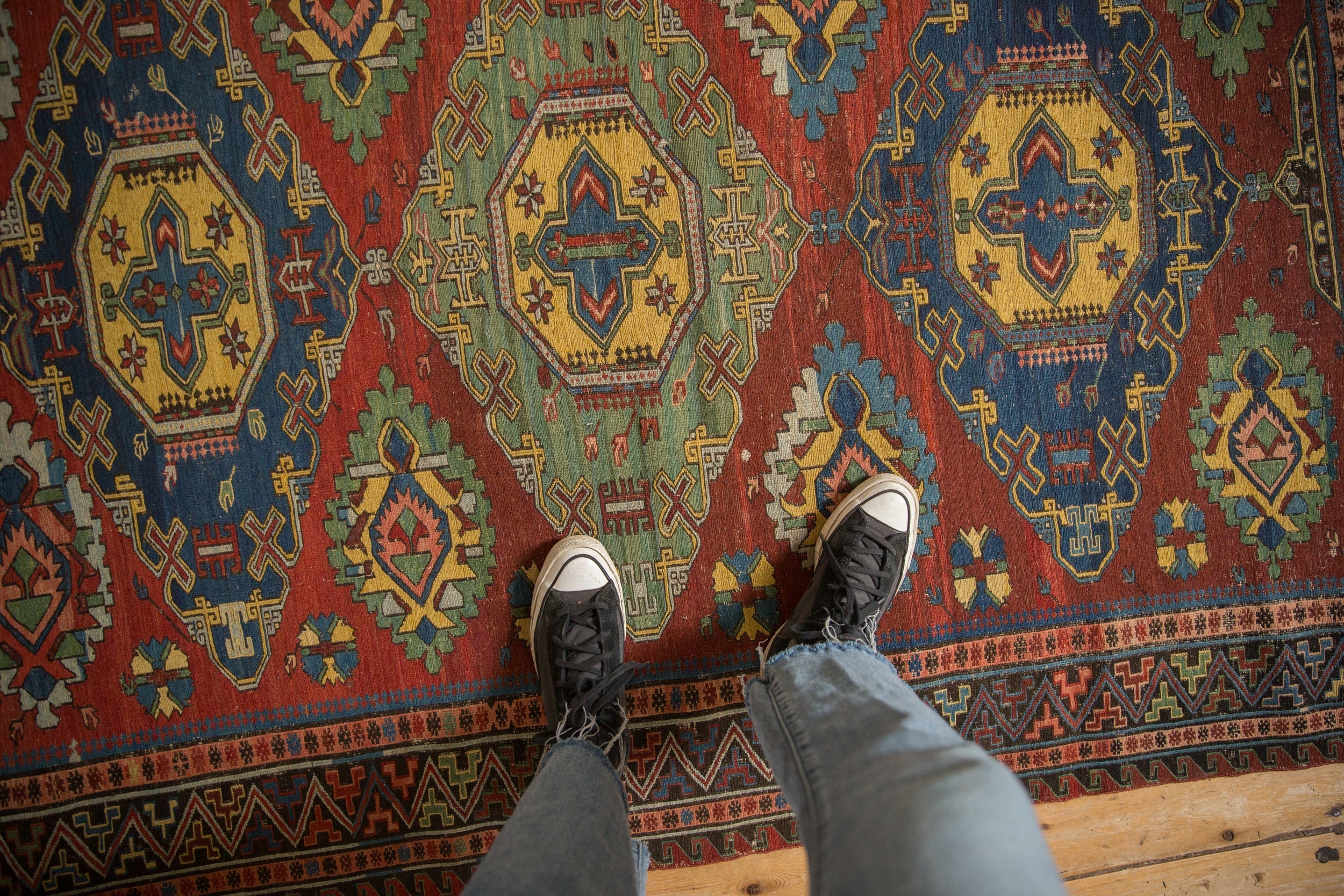 4.5x6.5 Antique Caucasian Soumac Rug by Old New House® - product image 2 for Resin Society