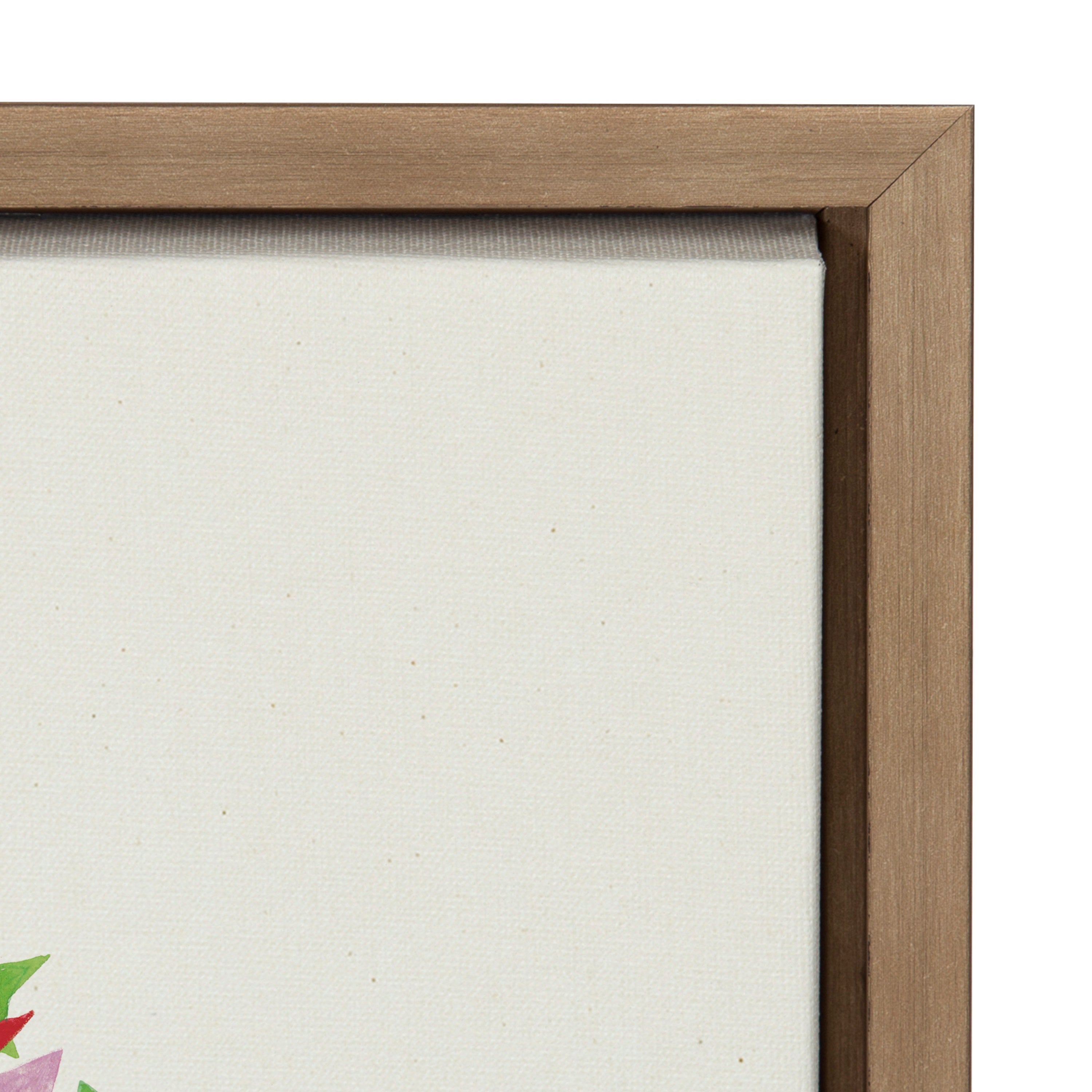 Sylvie Xmas Wreath Happy Holidays Framed Canvas by Shannon Snow