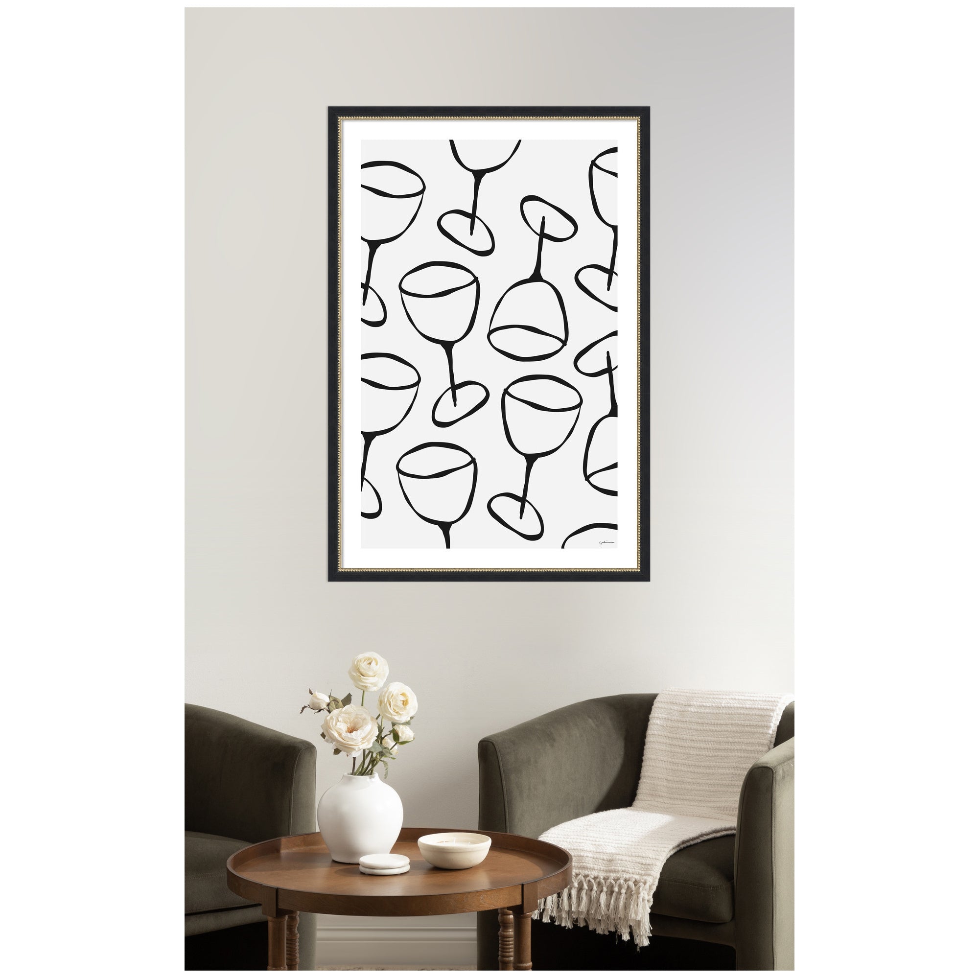 Wine Everywhere by Gabrielly Guedes Framed Wall Art Print