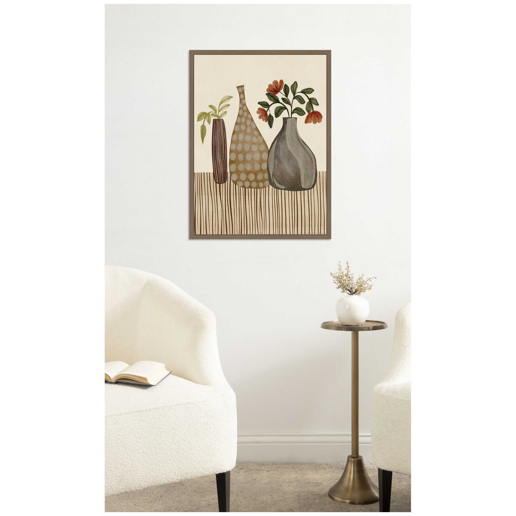 Rustic Stilllife l by Nikita Jariwala Framed Canvas Wall Art Print