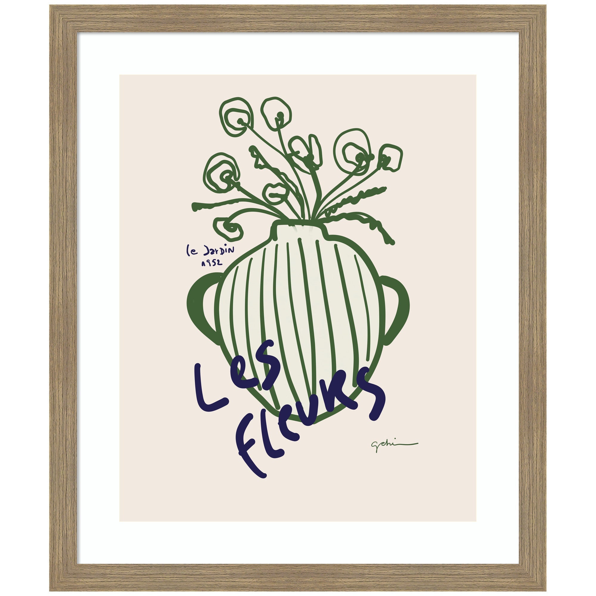 Le Jardin by Gabrielly Guedes Framed Wall Art Print by kateandlaurel