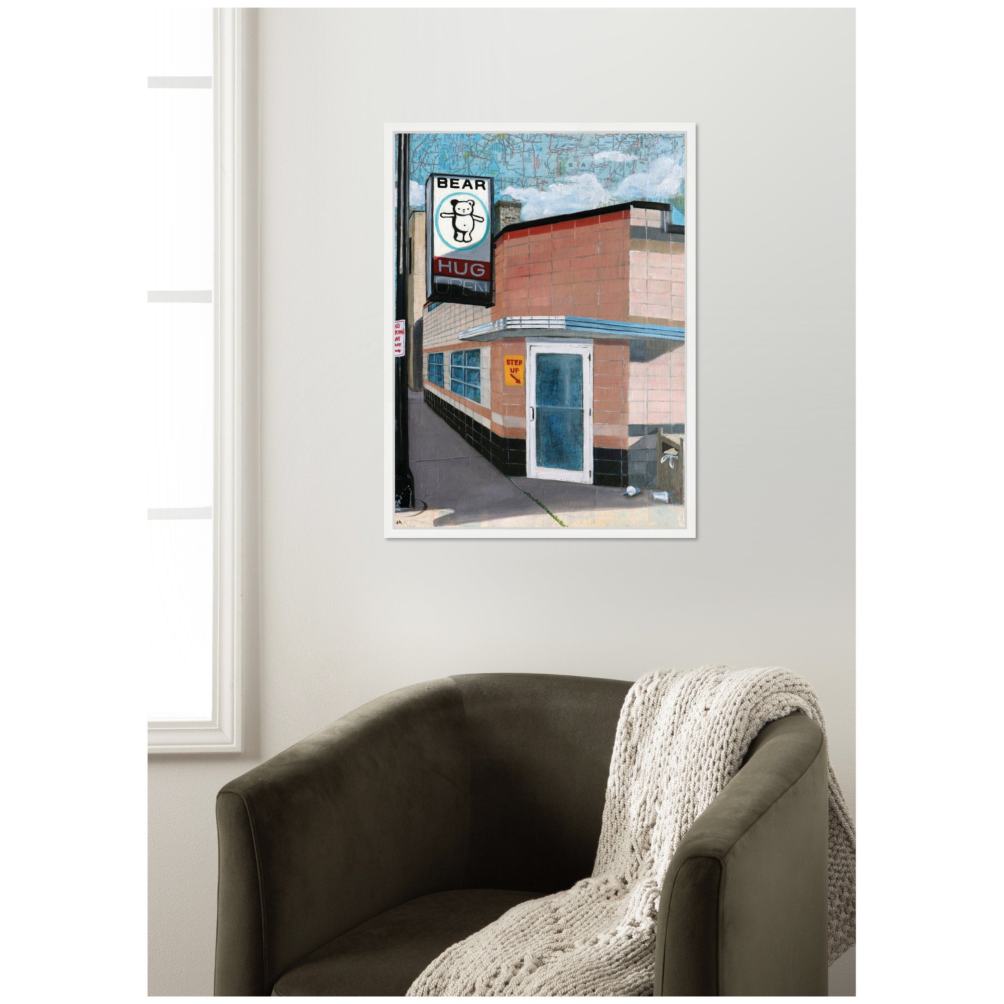 Bear Hug by Krista V.
Allenstein Framed Canvas Wall Art Print