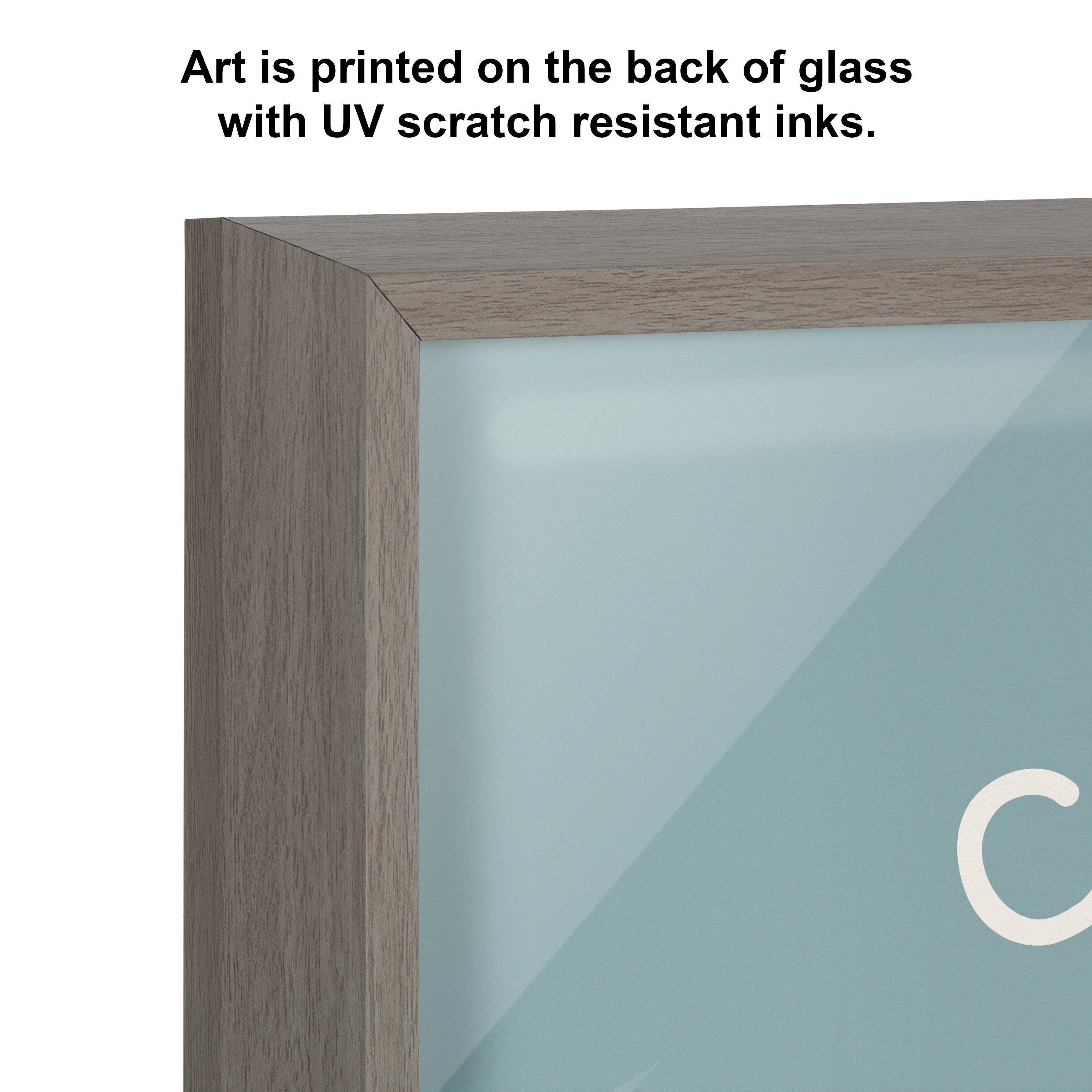 Blake Call Me Old Fashioned Blue Framed Printed Glass by kateandlaurel - product image 3 for Resin Society