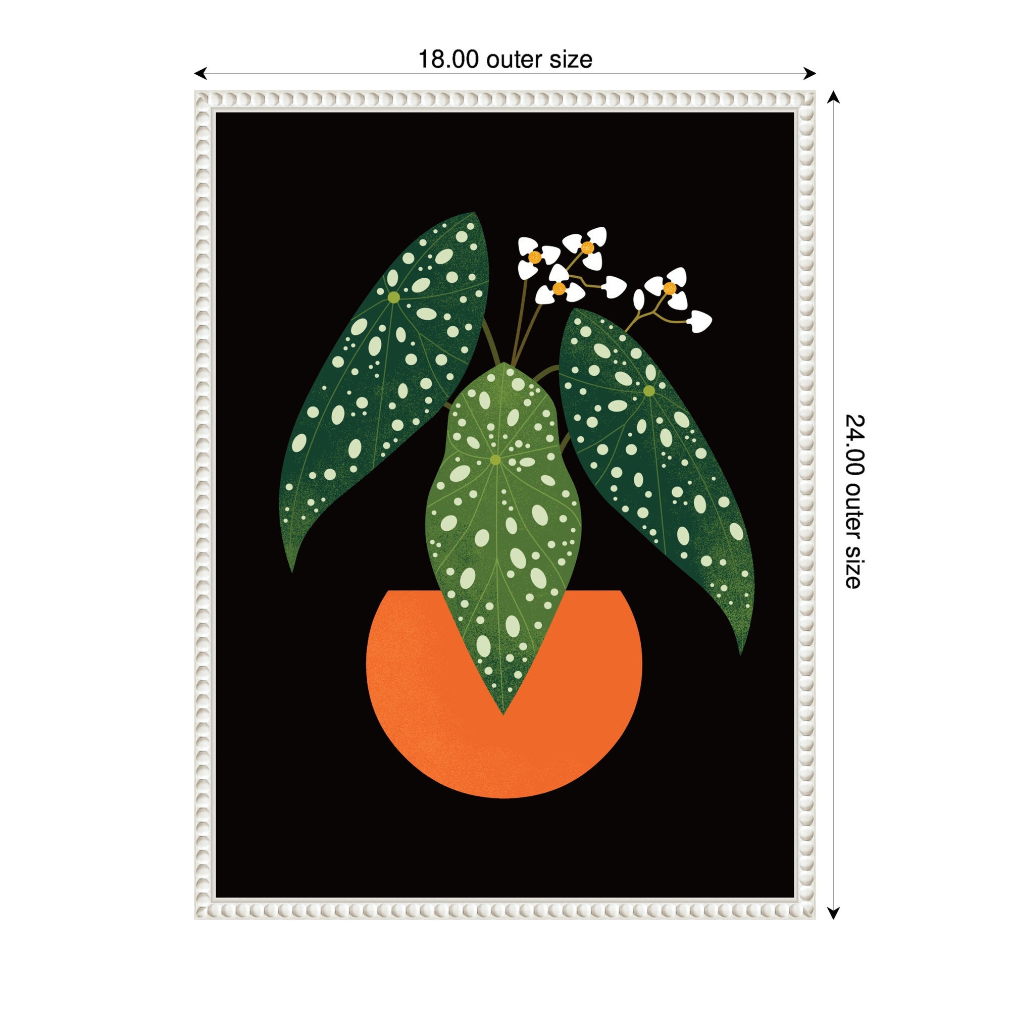 Sylvie Polka Dot Begonia Framed Canvas by Amber Leaders