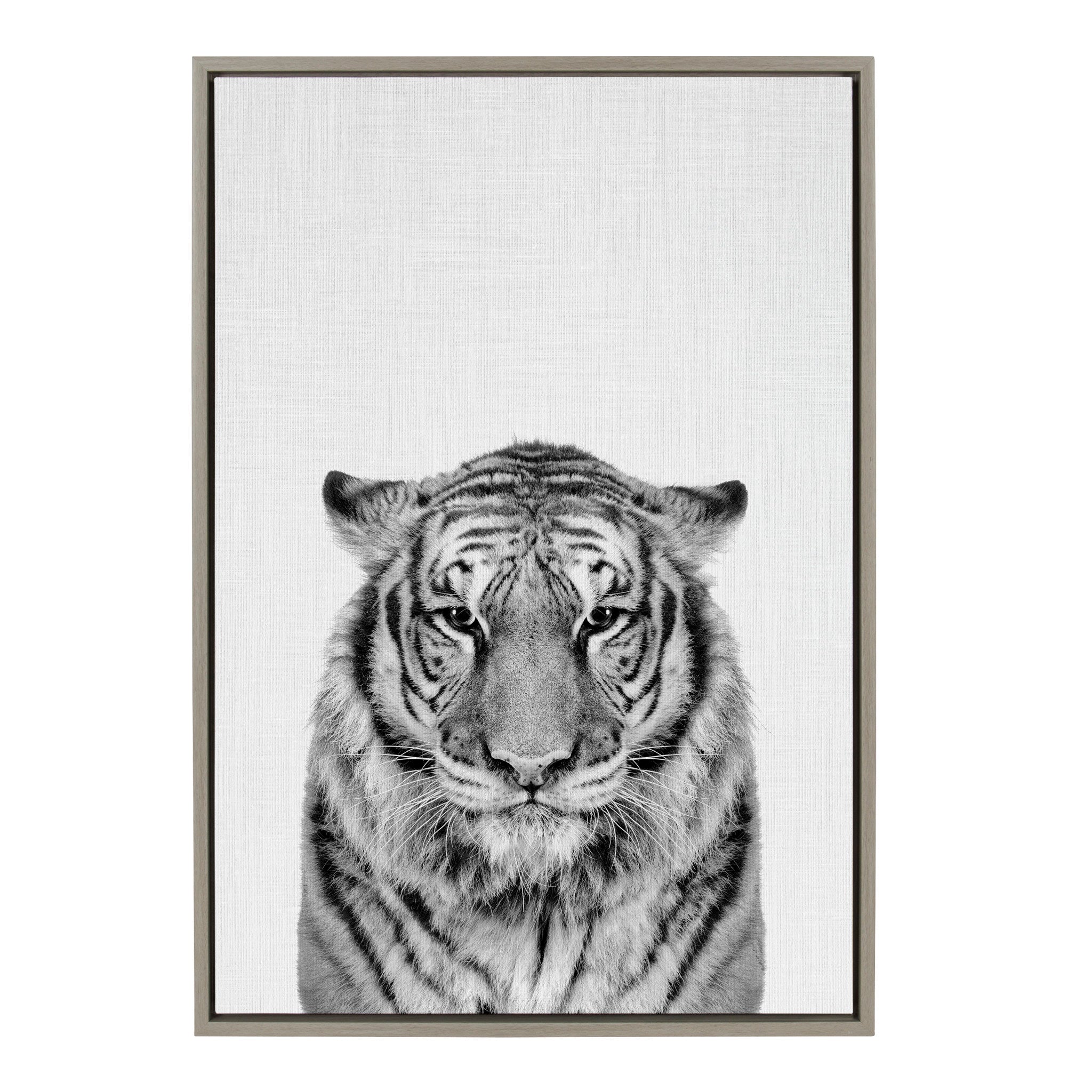 Sylvie Tiger Framed Canvas by Simon Te of Tai Prints by kateandlaurel - main product image for Resin Society
