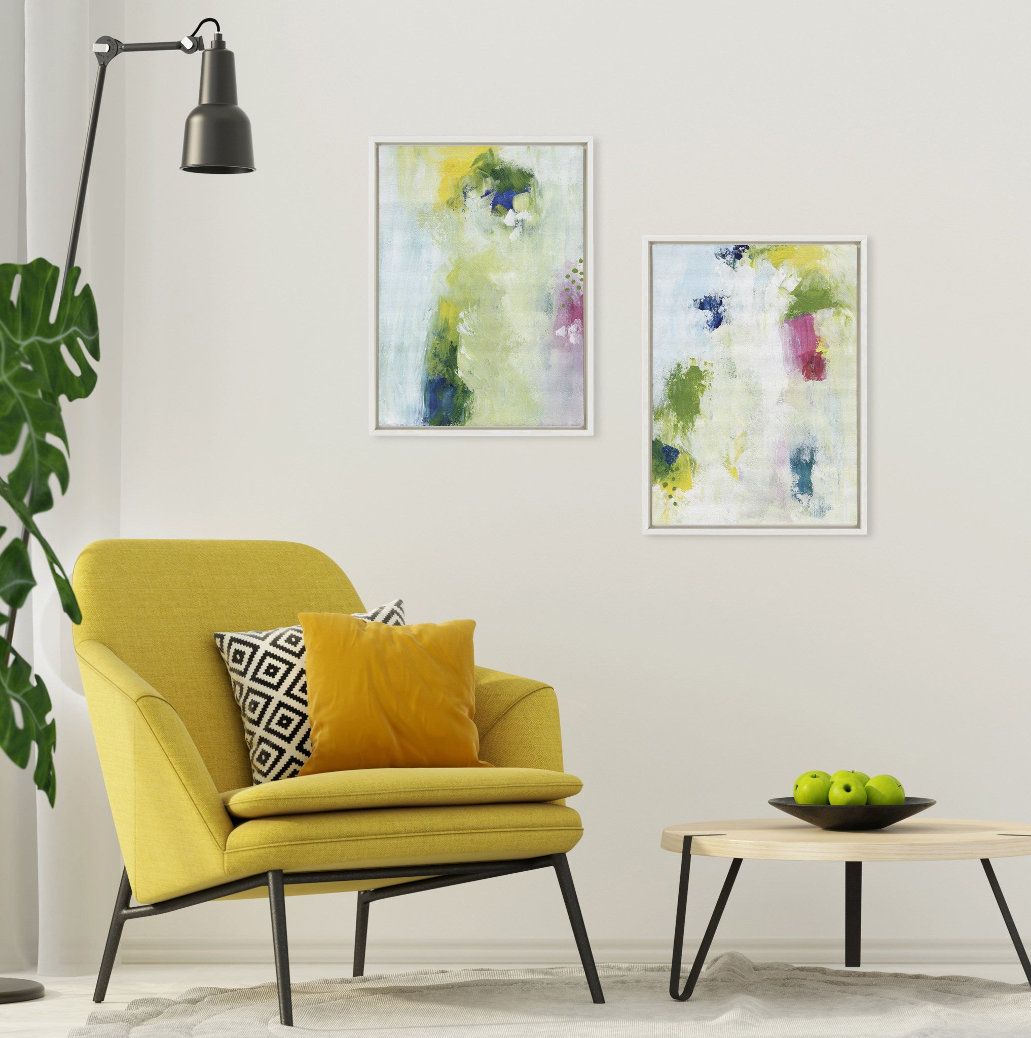 Sylvie Dreamy Maple Forest I and II Framed Canvas Art Set by Nikita Jariwala