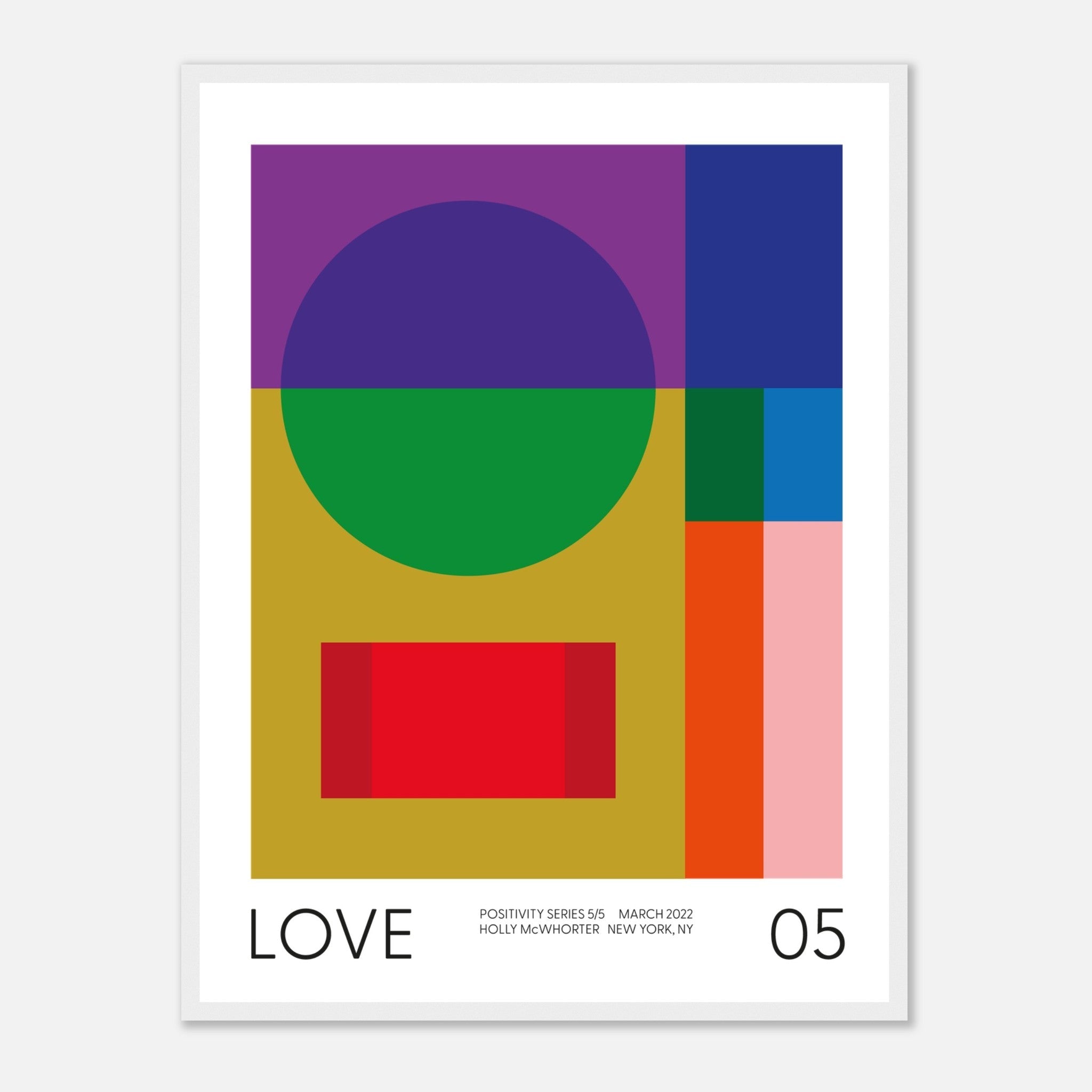 Positivity Series #5: LOVE Framed Art Print by Holly McWhorter by Holly McWhorter Art: Paintings and Art Prints - product image 3 for Resin Society