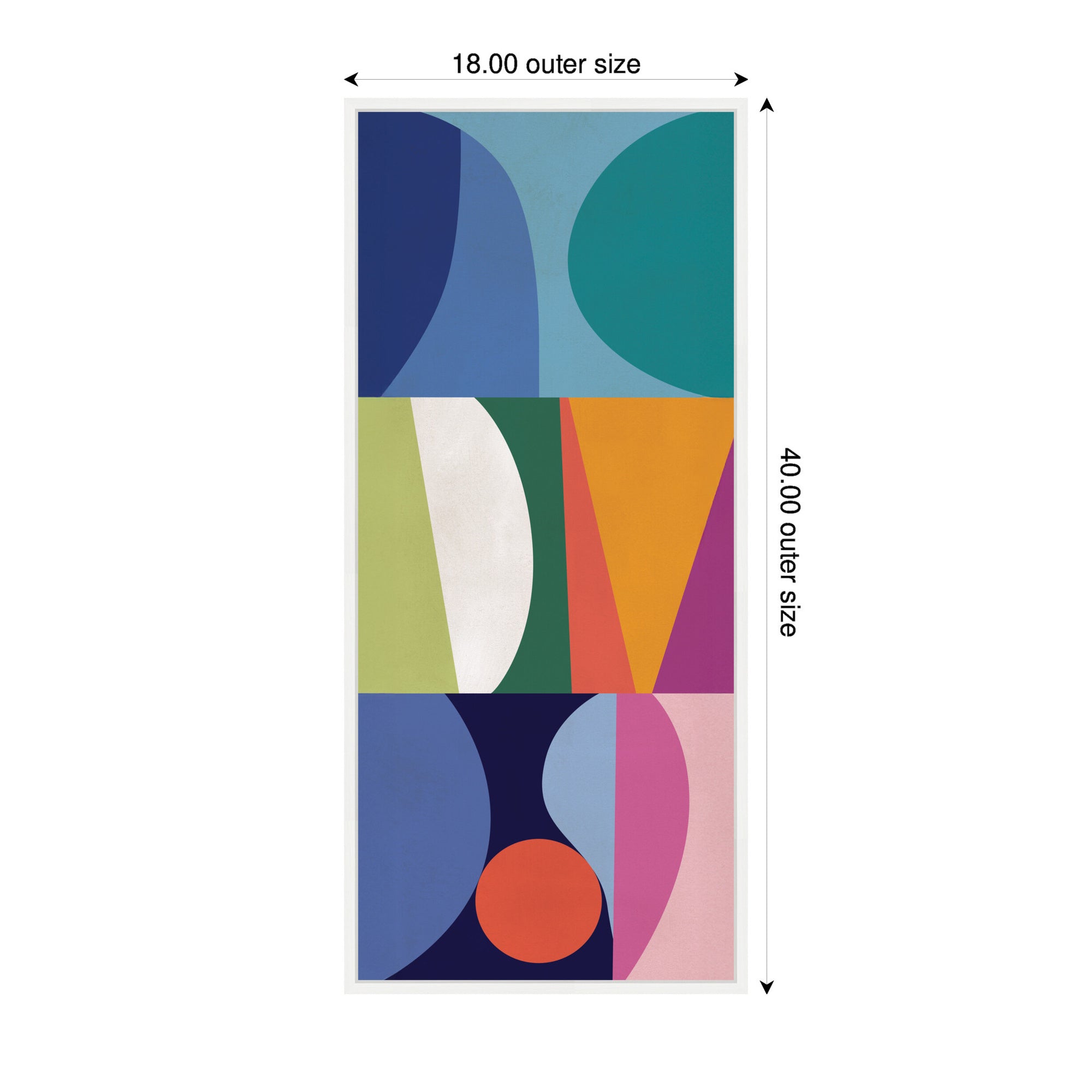 Abstract 02 Panel 2 by Rachel Lee Framed Canvas Wall Art Print